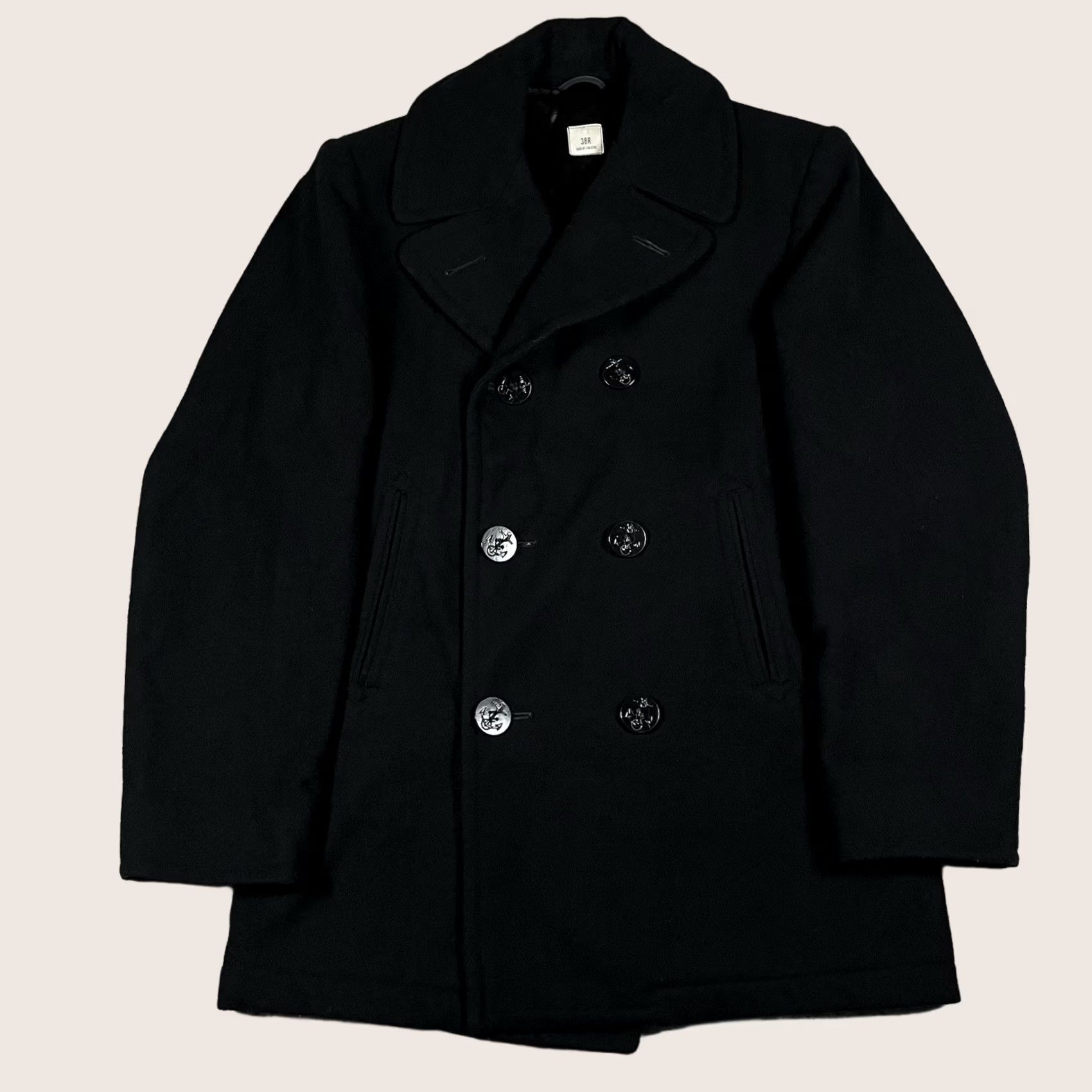 Vintage VINTAGE US Military Wool Pea Coat Mens 38R Sterlingwear Boston Navy Coat Cold Weather 80s 90s USA Mens Size US XXS / EU 40 - 1 Thumbnail