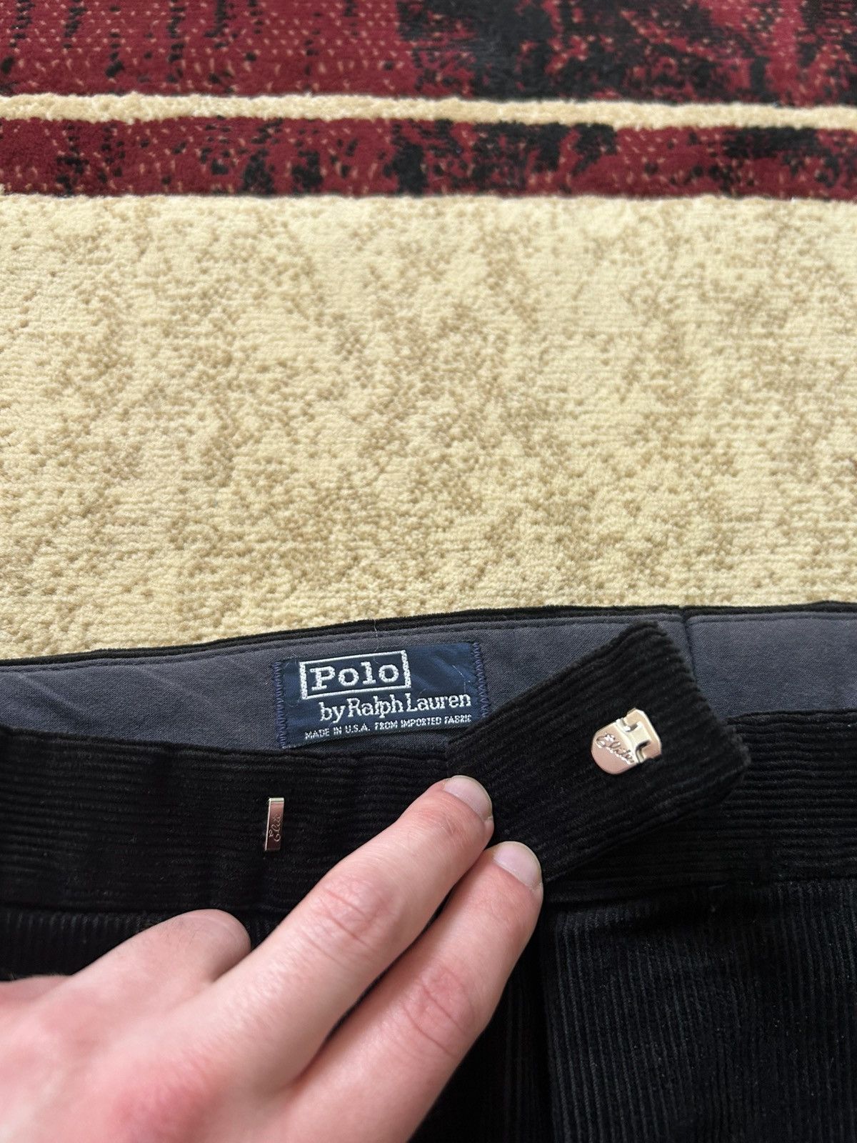 Polo Ralph Lauren Vintage 90s Polo Ralph Lauren Corduroy Pleated Pants Size US 34 / EU 50 - 4 Thumbnail