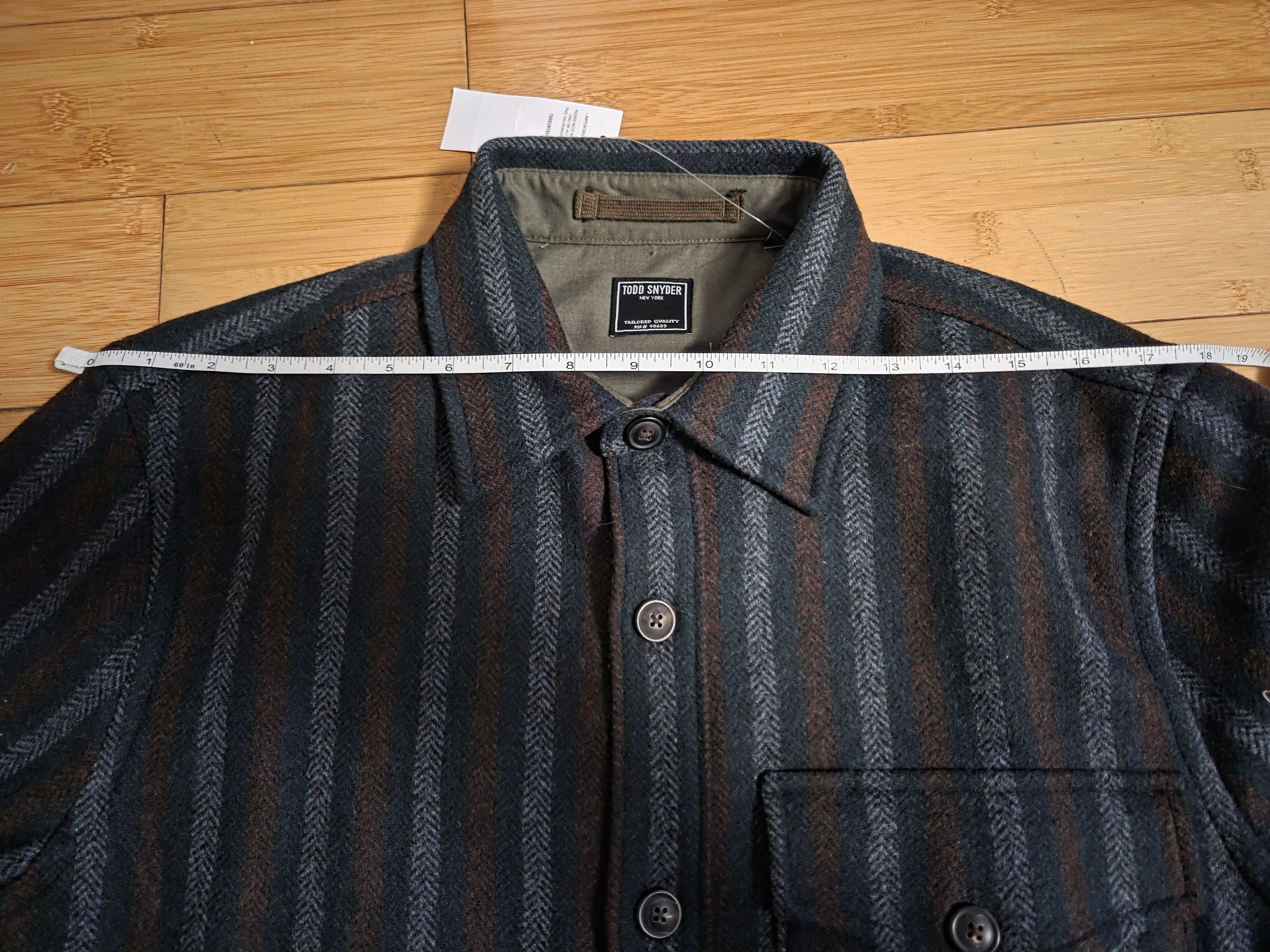Todd Snyder NWT Striped Wool utility overshirt Size US S / EU 44-46 / 1 - 3 Thumbnail