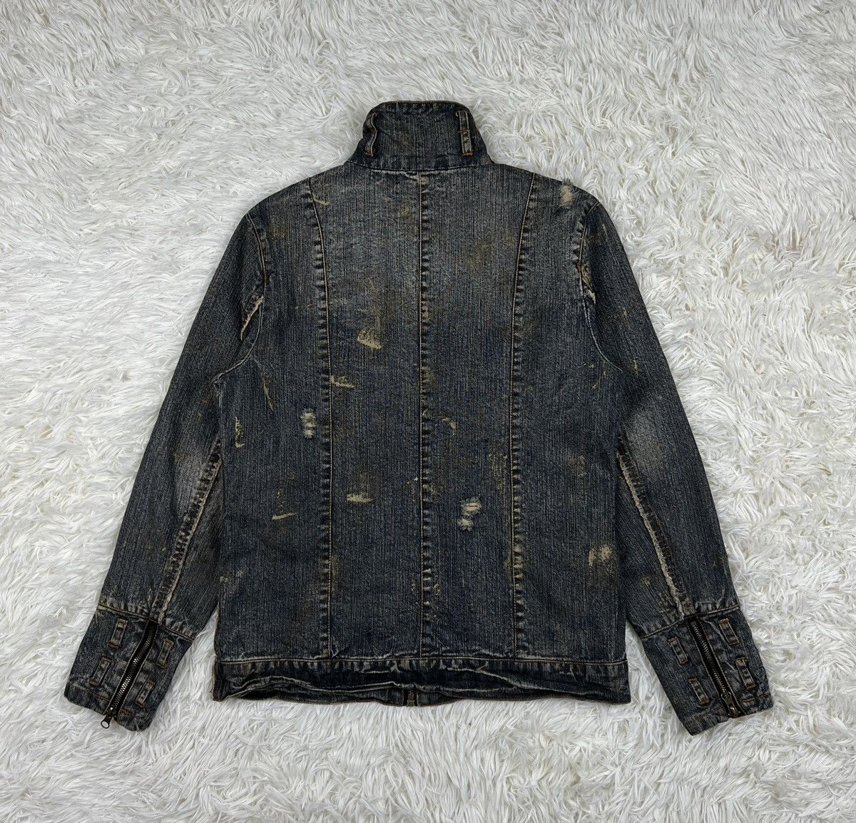 In The Attic × Japanese Brand In The Attic PaintCustom Distressed Denim Jacket Size US L / EU 52-54 / 3 - 2 Thumbnail