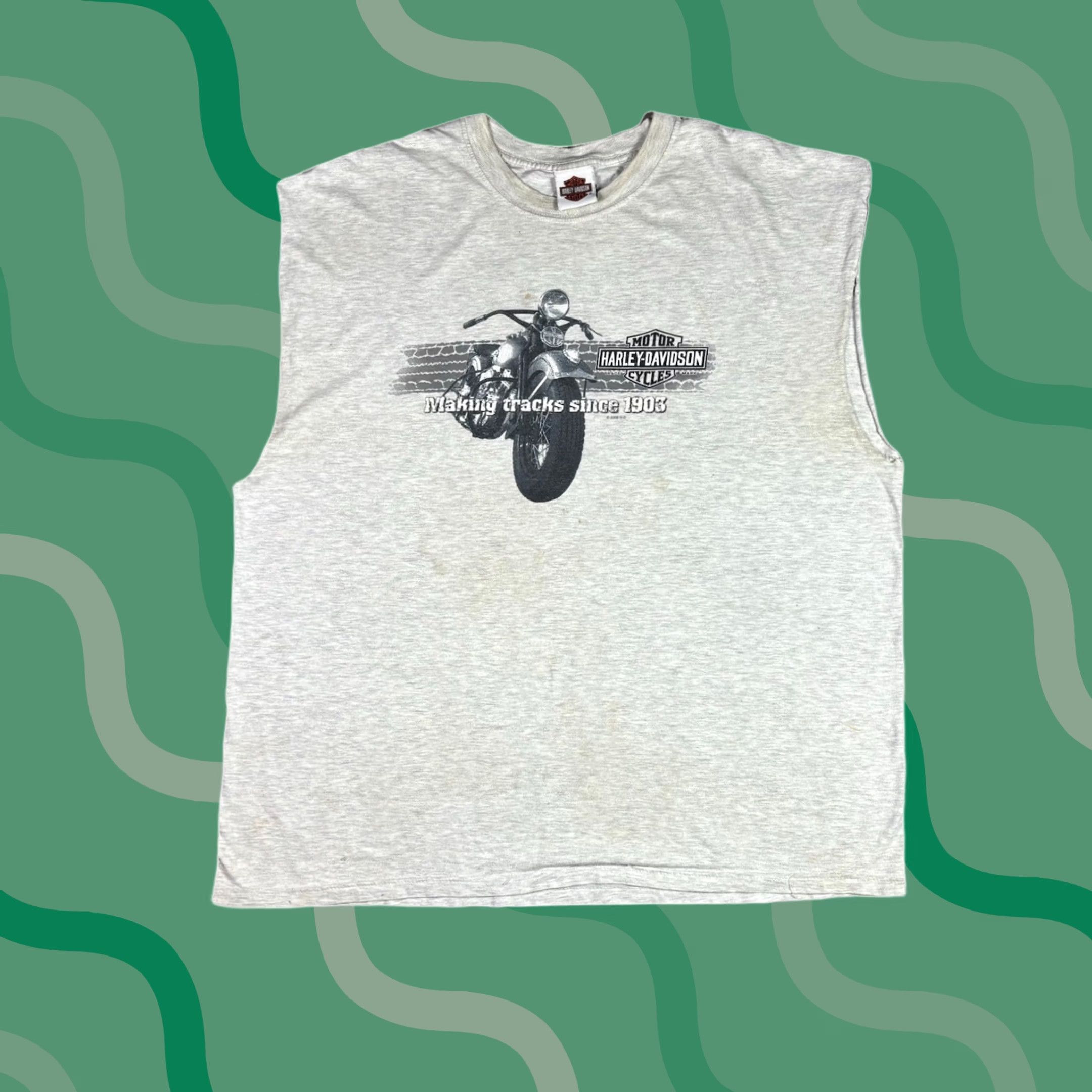 Harley Davidson VINTAGE Harley-Davidson Sleeveless Shirt Biker Double Sided Adult 2XL 2000s Size US XXL / EU 58 / 5 - 1 Thumbnail