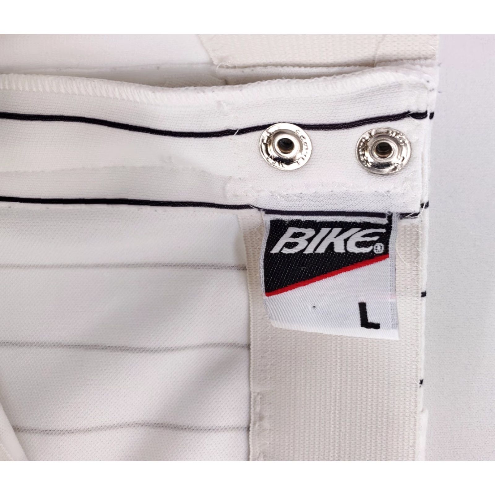 Vintage Bike Athletic Baseball Pants Pinstriped Mens L 34 x 29.5 White Sports Pants Mens L Baseball Pinstriped White 34 x 29.5 Pants Size US 33 - 4 Thumbnail