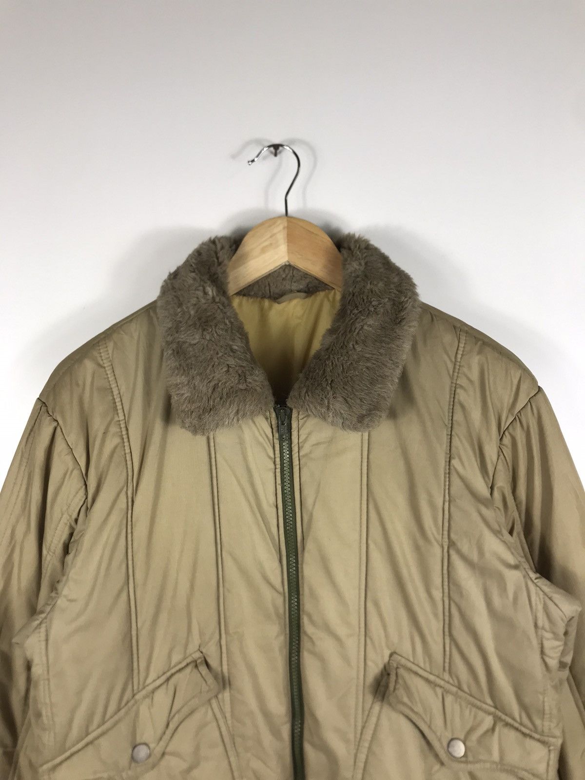 Japanese Brand ⚡️Vintage Fur Collar Bomber Jacket Size US L / EU 52-54 / 3 - 4 Thumbnail