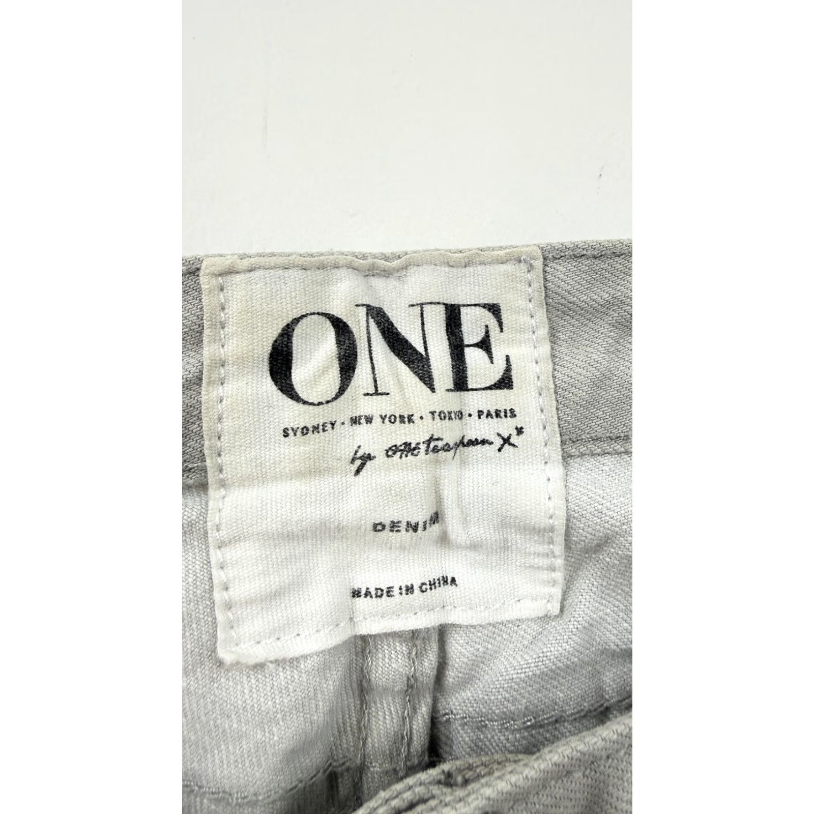 Vintage One Teaspoon Jeans Womens 28 Gray Distressed Trashed Free Birds Ankle Zip Skinny Size 28" / US 6 / IT 42 - 5 Thumbnail