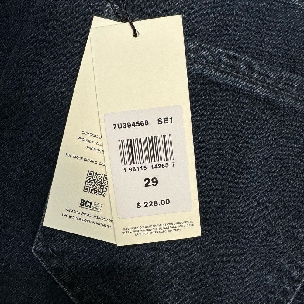7 For All Mankind NWT New $228 7 For All Mankind Easy Slim in Sunbeam Jeans S Size 29" - 7 Thumbnail