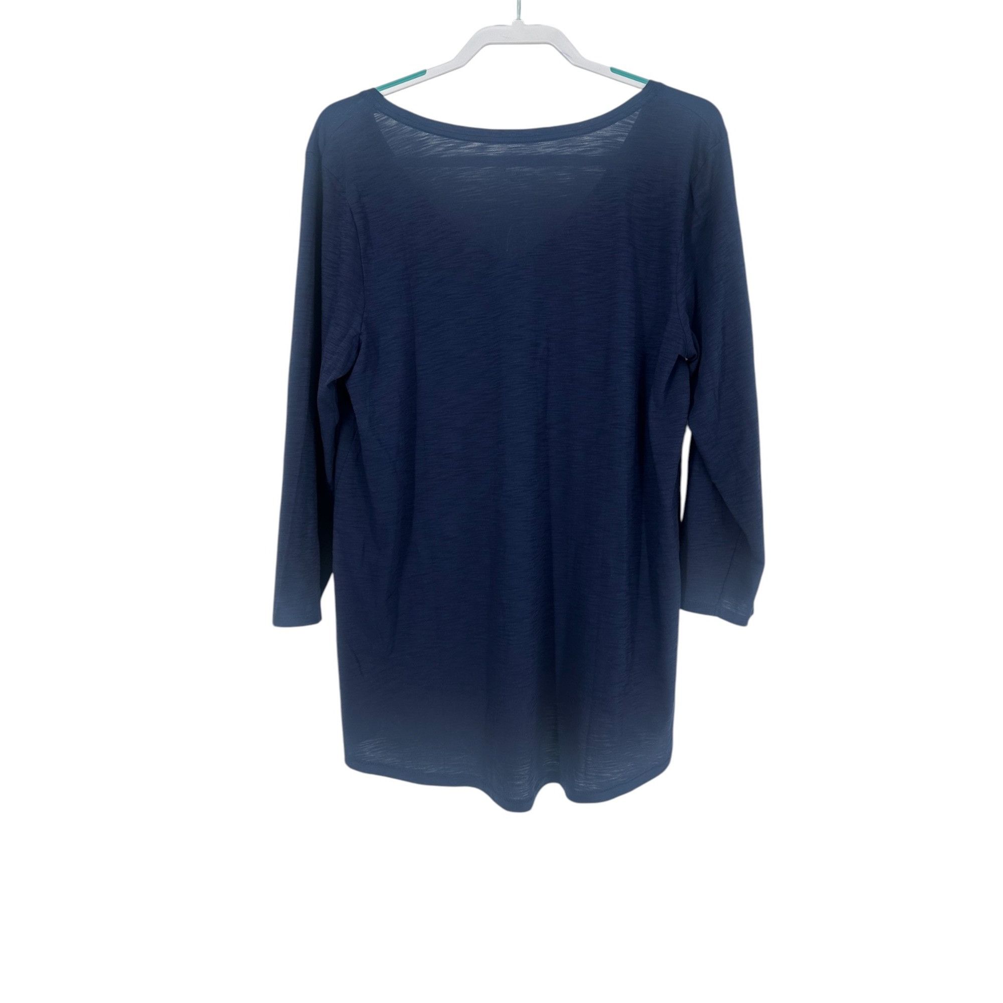 Lilly Pulitzer Lilly Pulitzer Women Navy Blue Coastal Shirt Medium 3/4 Slee Size M / US 6-8 / IT 42-44 - 3 Thumbnail