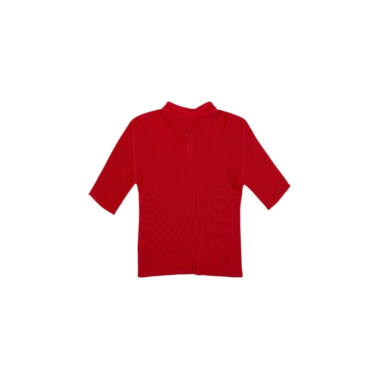 Issey Miyake Pleats Please Red Short Sleeve Top Size L / US 10 / IT 46 - 2 Thumbnail