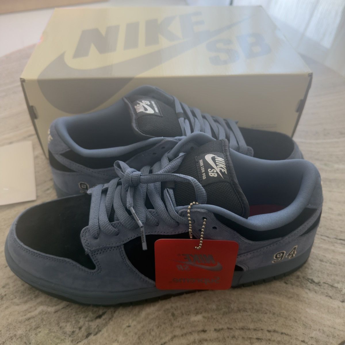 Nike × Supreme Supreme Nike Dunk SB Blue Ocean US 11 🚫READ DESCRIPTION🚫 Size US 11 / EU 44 - 2 Thumbnail