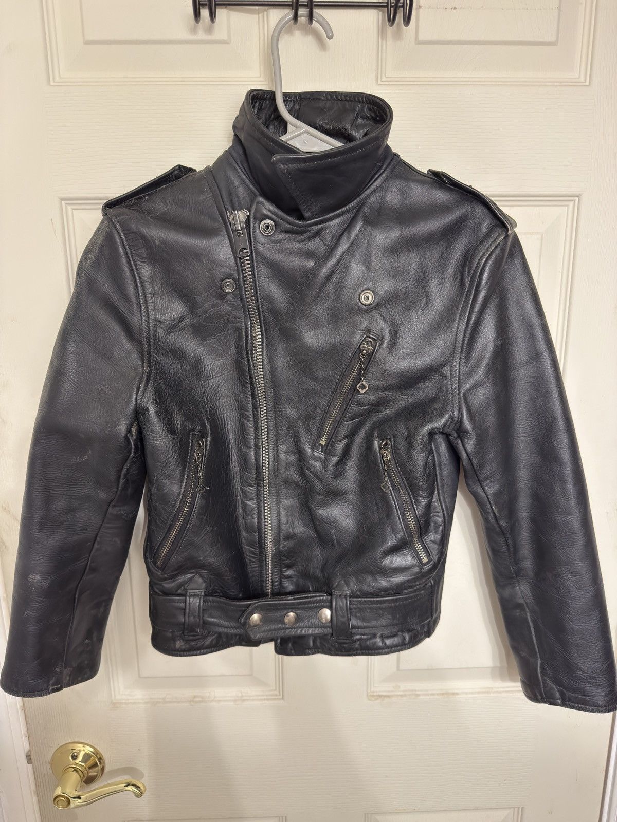 Vintage Rare 50s Guide Master by Wolf of Boston Leather Jacket Size XS / US 0-2 / IT 36-38 - 2 Thumbnail