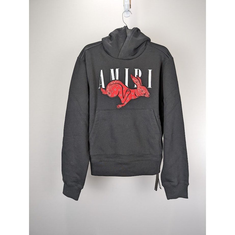 Amiri o1rshd1 CNY Rabbit Logo Hoodie in Black Size US L / EU 52-54 / 3 - 2 Thumbnail