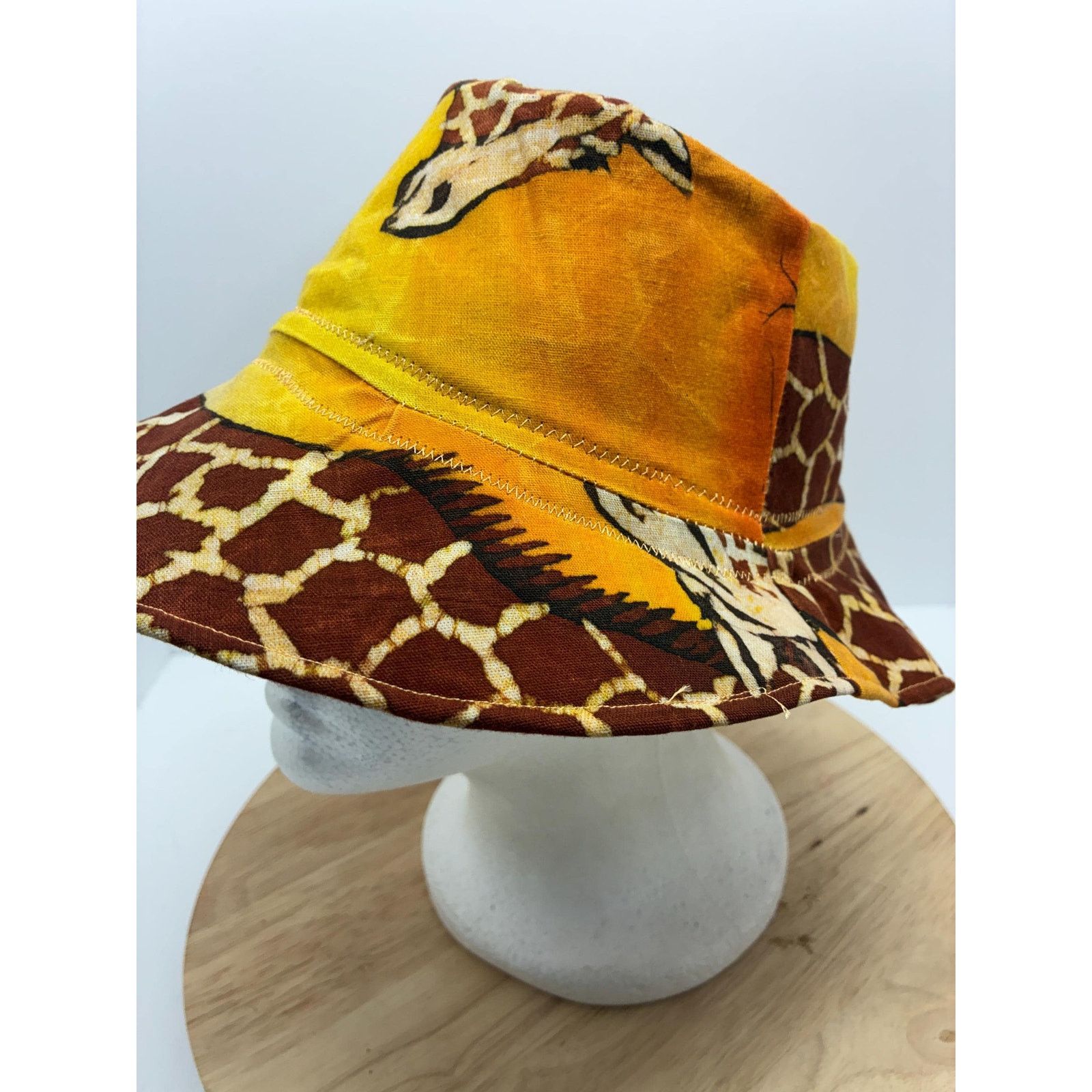 Other Gerald — Upcycled Waxed Cotton Giraffe Bucket Hat Size ONE SIZE - 2 Thumbnail