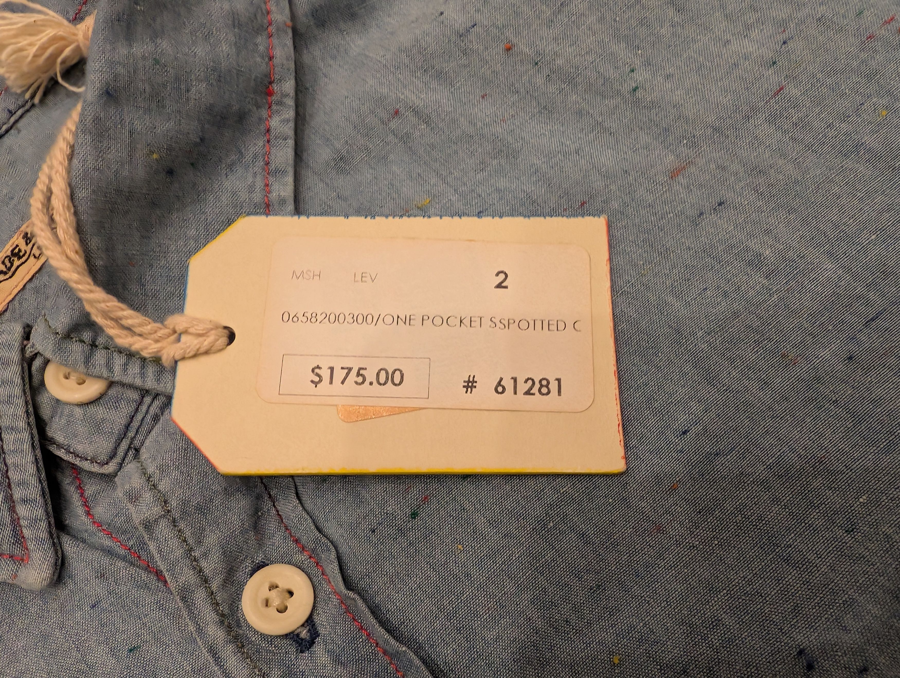 Levi's Made & Crafted NWT Levi's Made & Crafted Rainbow Nep/Thread Button Up Shirt Size US M / EU 48-50 / 2 - 4 Thumbnail