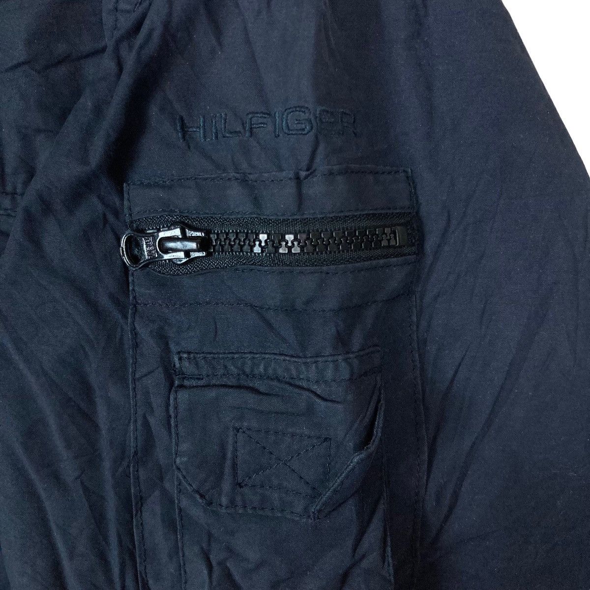 Tommy Hilfiger Vintage Tommy Hilfiger Snap Button Hoodie Medium Long Jacket Size US L / EU 52-54 / 3 - 5 Thumbnail