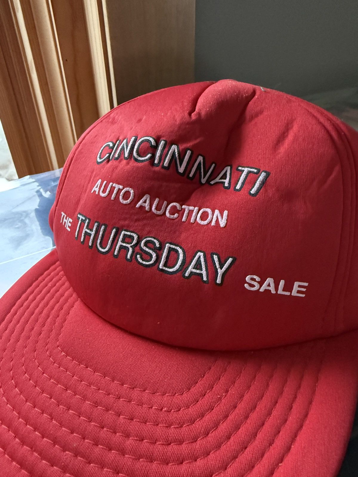 Vintage Vintage 80s Cincinnati Auto Auction Snapback Trucker Hat Size ONE SIZE - 2 Thumbnail