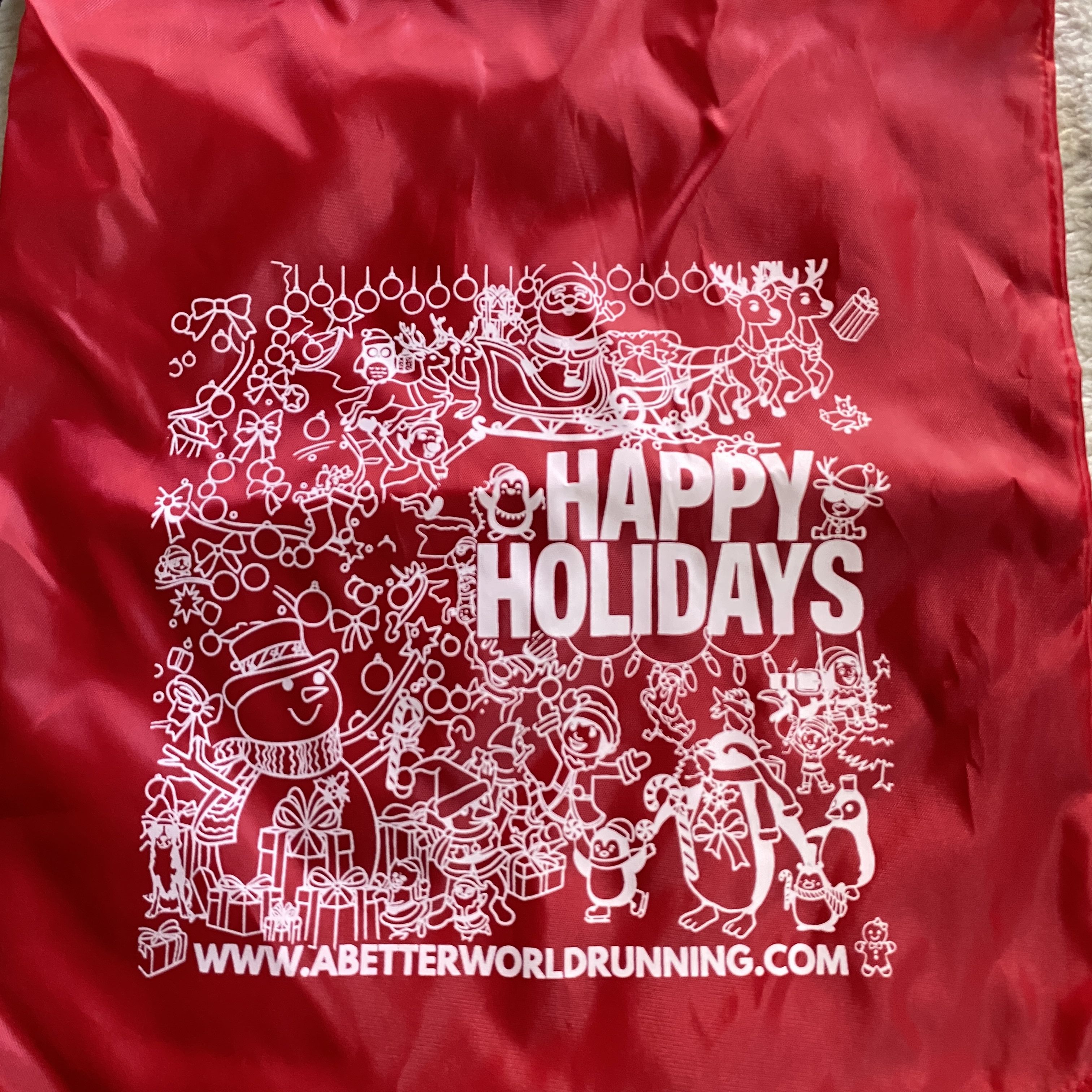 Other Red “Happy Holidays” Drawstring Bag – Brand New Size ONE SIZE - 14 Thumbnail