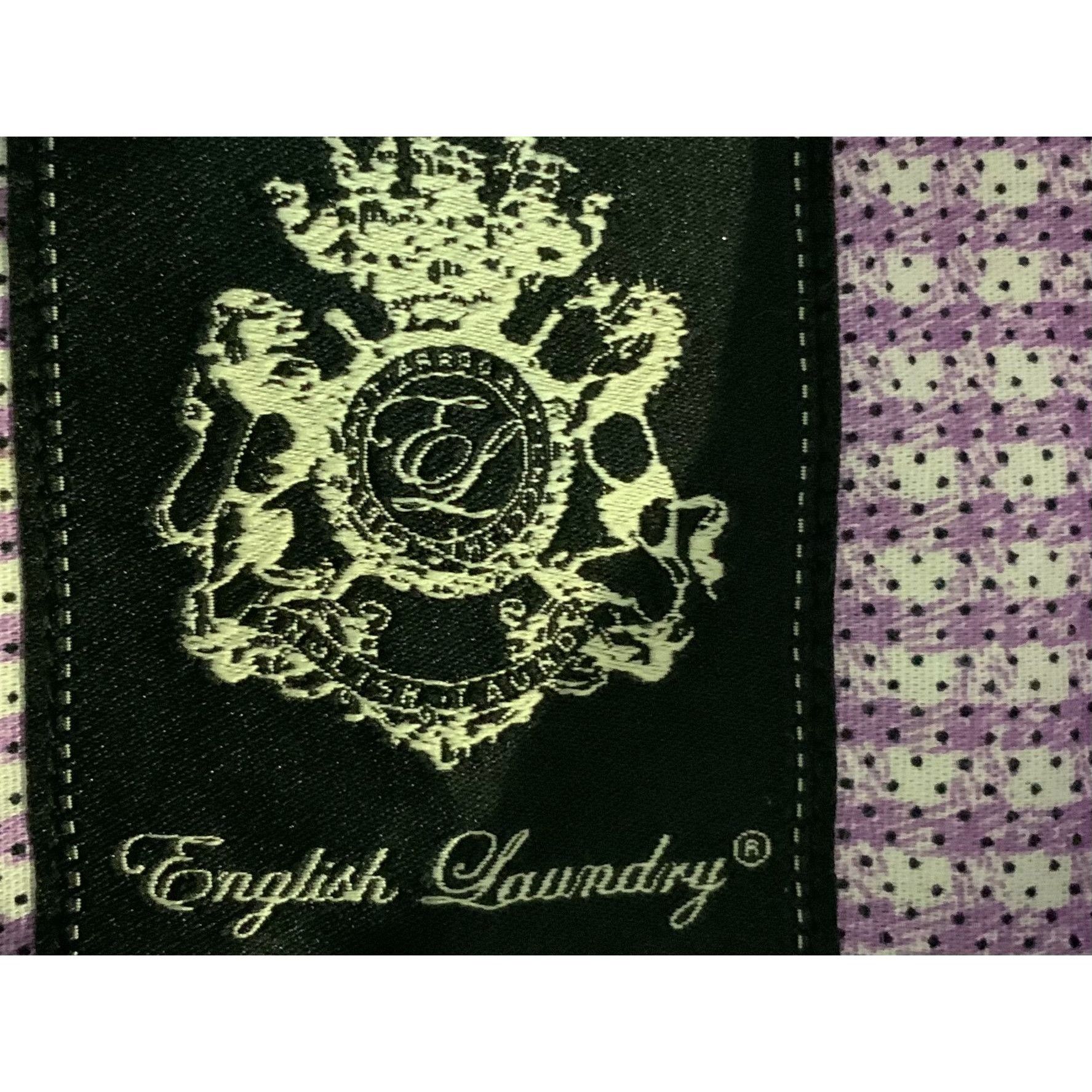 English Laundry English Laundry Mens Lavender Gingham Long Sleeve Shirt XL Size US XL / EU 56 / 4 - 5 Thumbnail