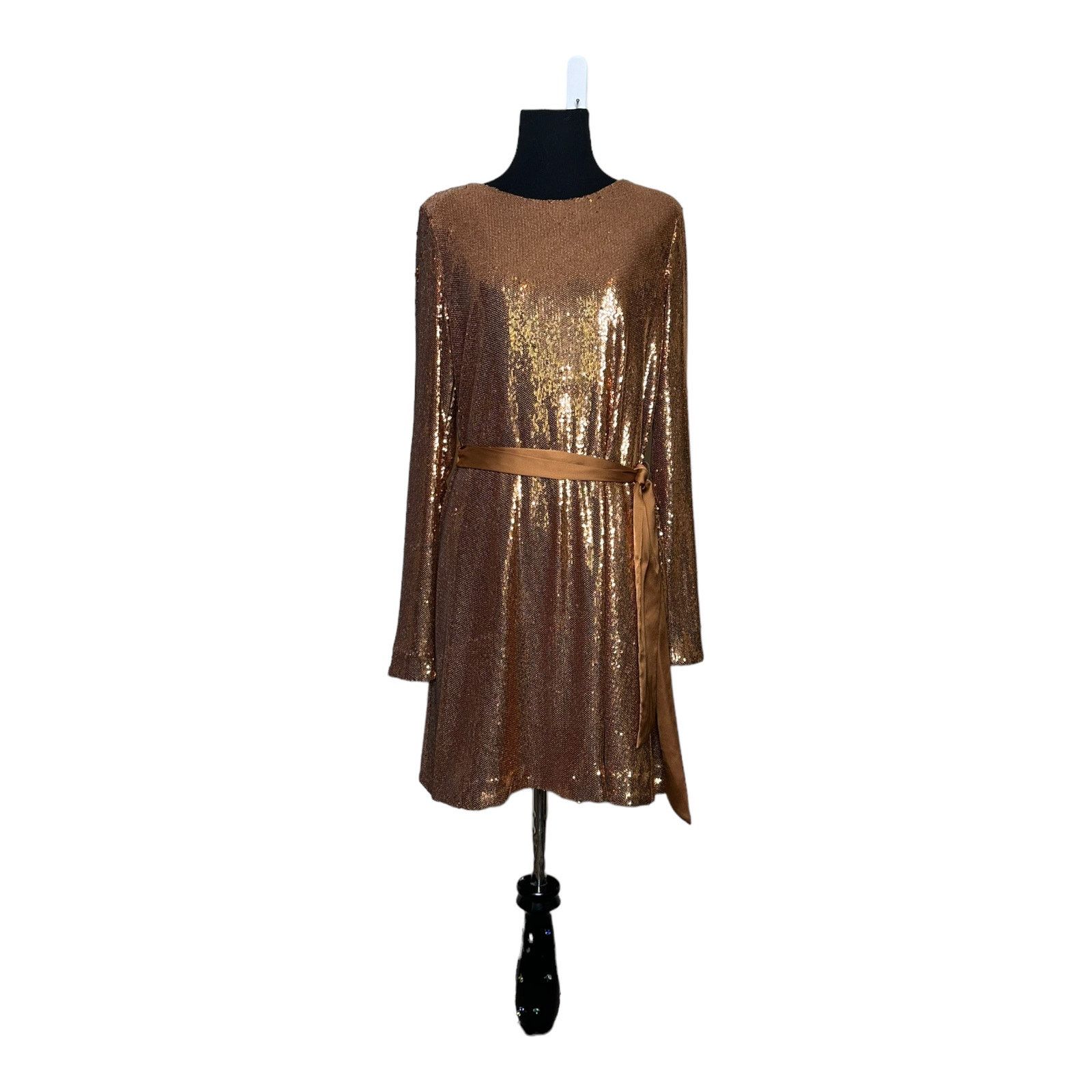 Ramy Brook Ramy Brook Hallie Gold Sequin Belted Mini Dress size S Size S / US 4 / IT 40 - 12 Thumbnail