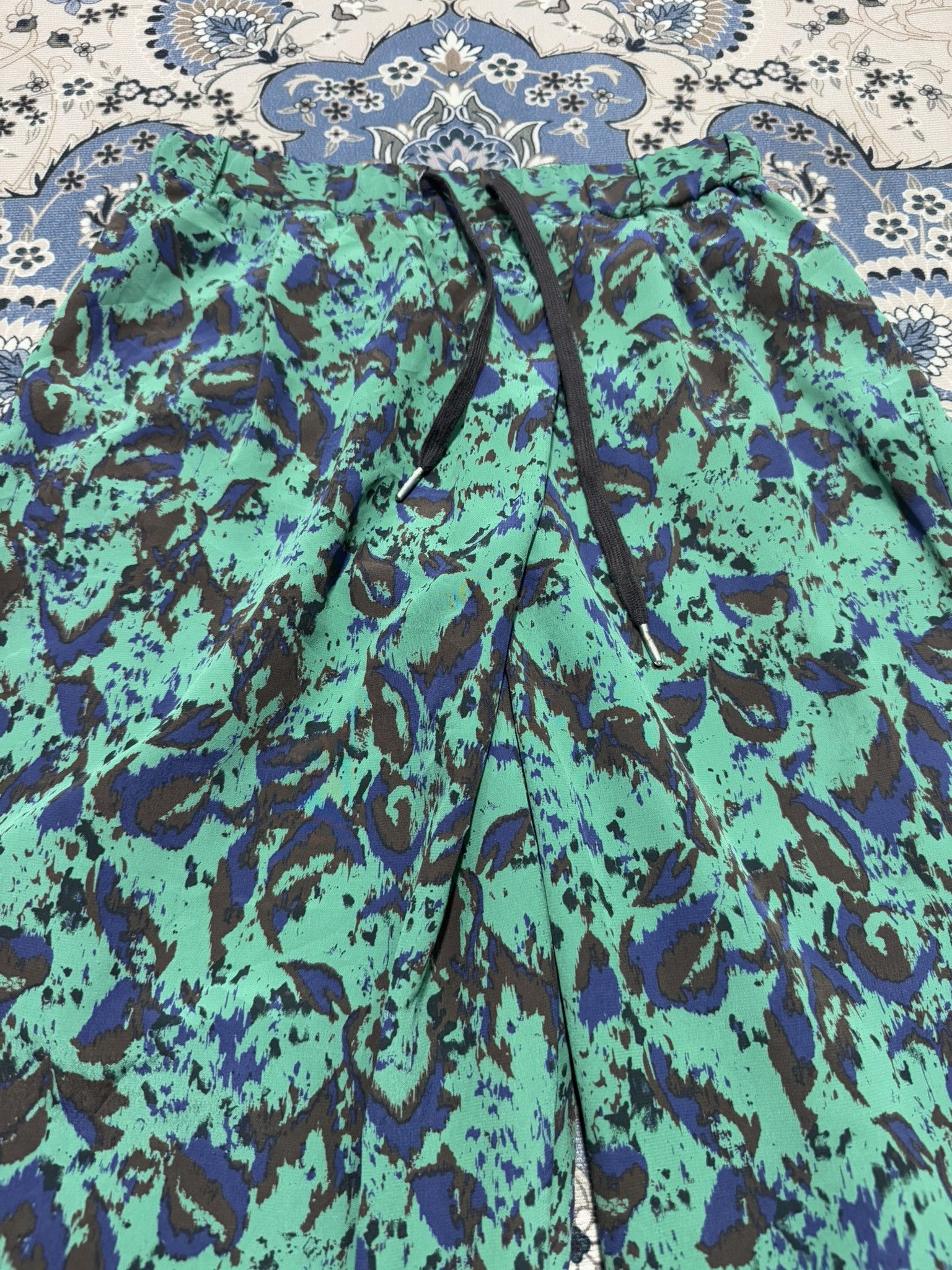 Japanese Brand × Johnbull × KOJIMA GENES John Bull Palazzo Abstract Soft Pants Size 29" - 3 Thumbnail