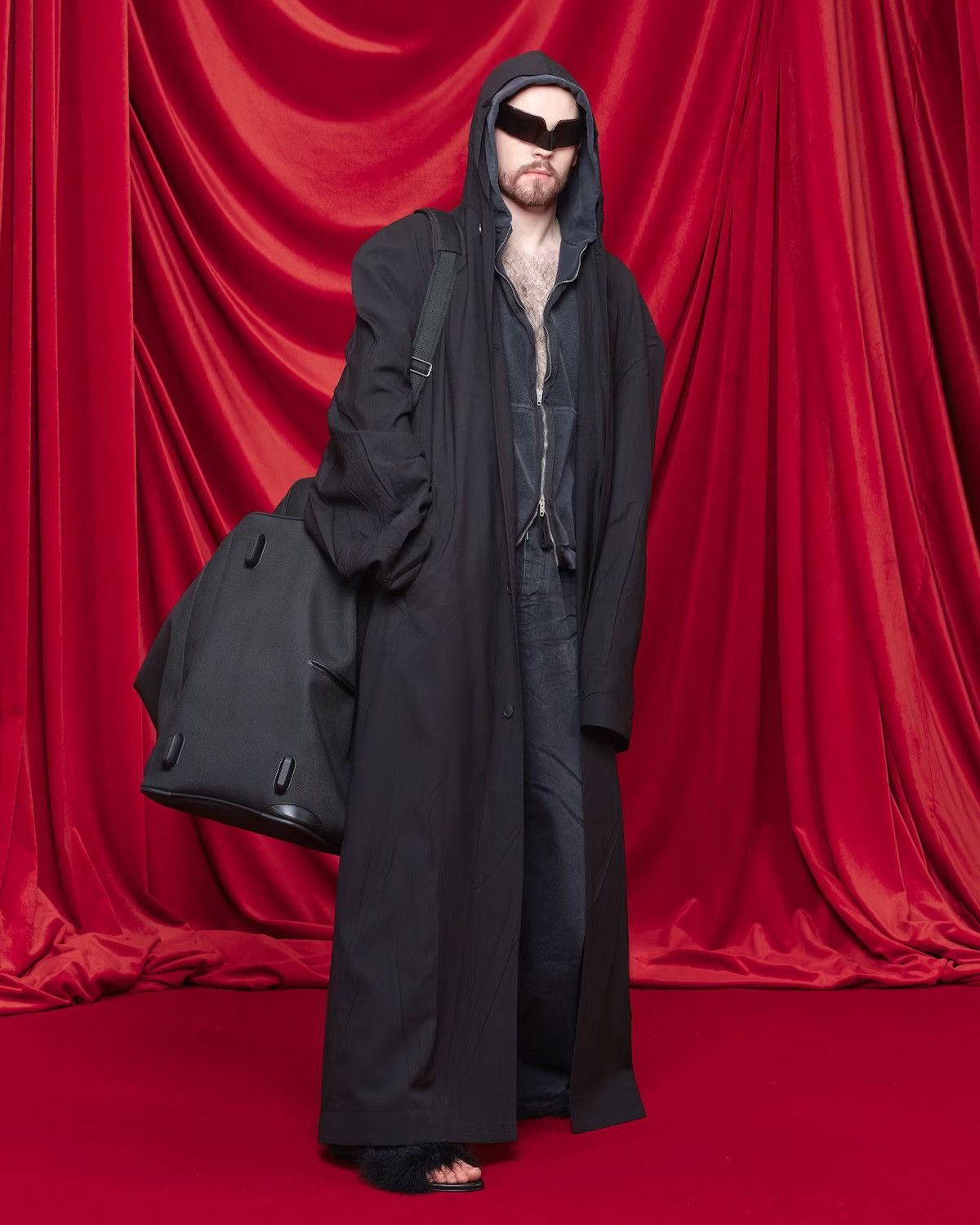 Balenciaga Spring/Summer 24 BALENCIAGA Raglan Hooded Coat in