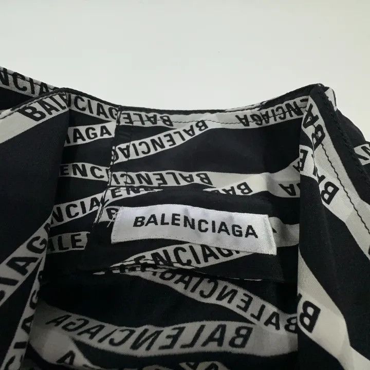 Balenciaga Balenciaga Balenciaga Silk Shirt with Logo Print -2507 Size US S / EU 44-46 / 1 - 1 Thumbnail