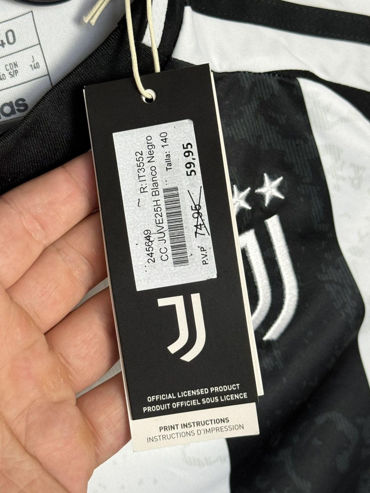 Adidas KIDS New Juventus 24/25 Home Football Jersey T-Shirts Size US XS / EU 42 / 0 - 9 Thumbnail