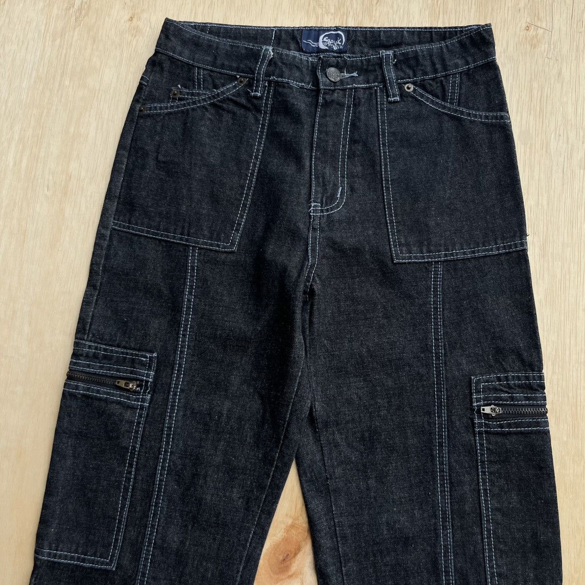 Japanese Brand GOUK CARGO SUKAJAN FLARED DENIM Size 28" / US 6 / IT 42 - 2 Thumbnail