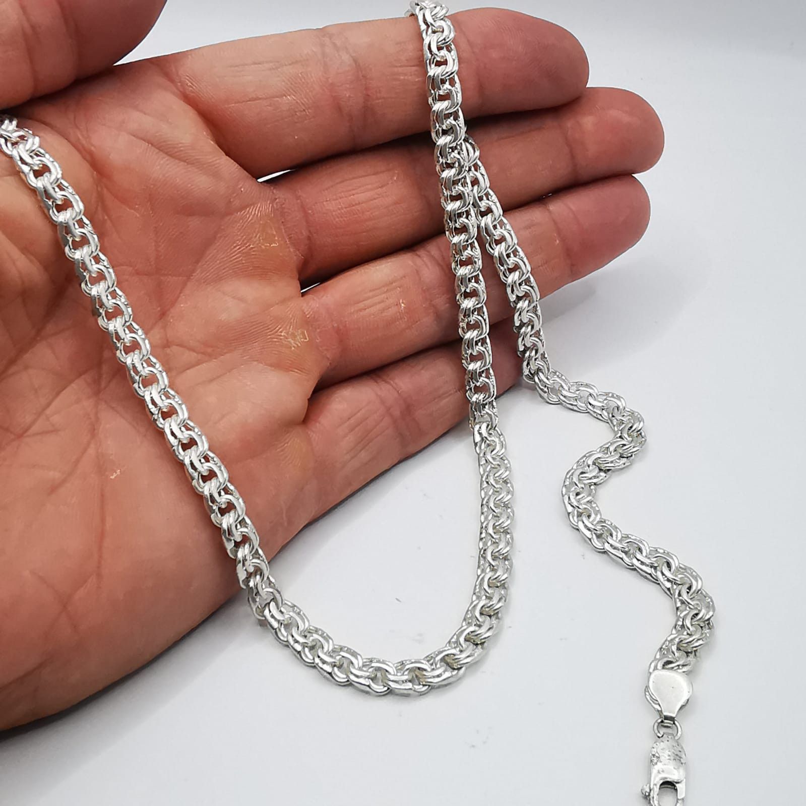 Sterling Silver Vintage Jewelry Chain, 925 Sterling Silver, Signed 32,91g Size ONE SIZE - 6 Thumbnail