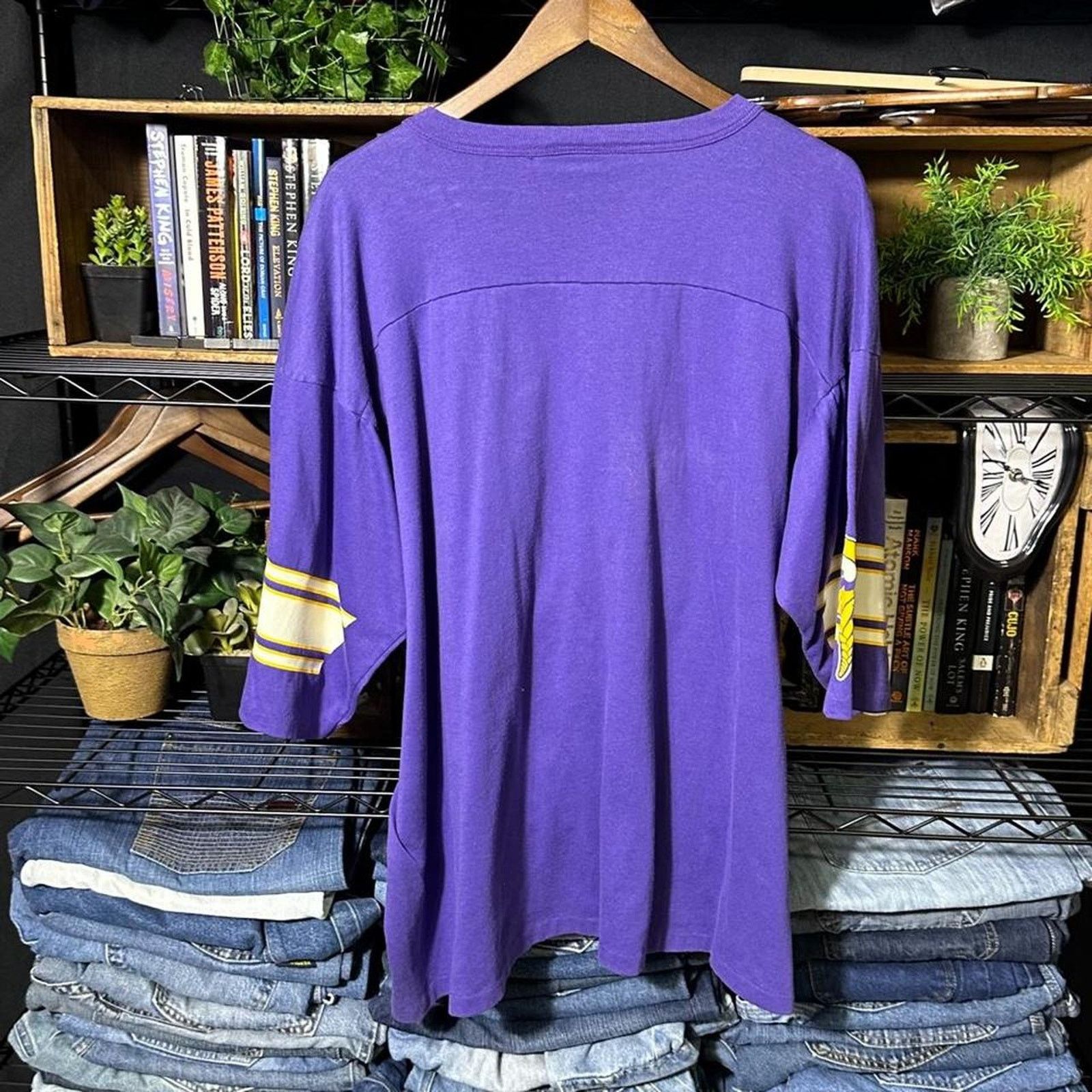 NFL Vintage 90s Single Stitch Minnesota Vikings NFL Tee Shirt XL Size US XL / EU 56 / 4 - 2 Thumbnail