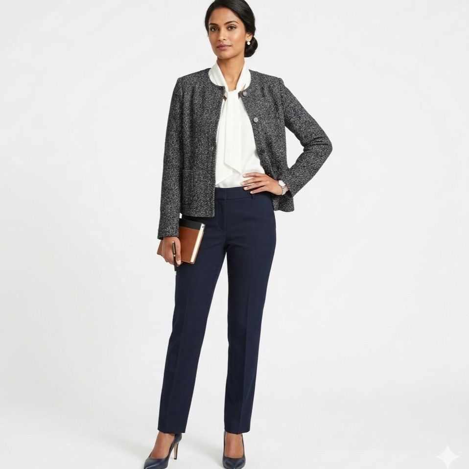 Talbots Talbots Women Black Speckle Knit Blazer Jacket Size 16 Size XXL / US 16-18 / IT 52-54 - 1 Thumbnail