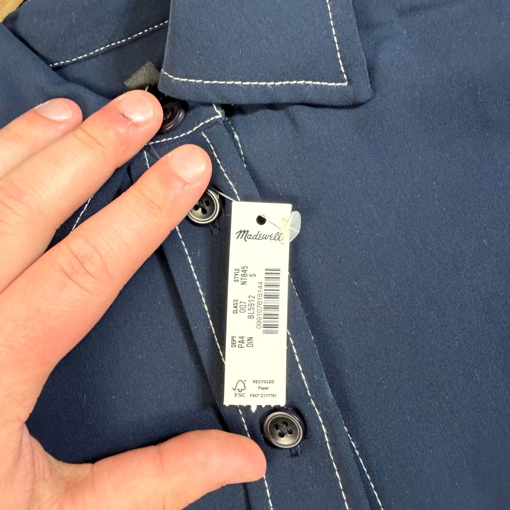 Madewell VINTAGE Madewell Shirt Dress Women S Blue Midi Lightweight Pockets Long Heritage Size S / US 4 / IT 40 - 5 Thumbnail