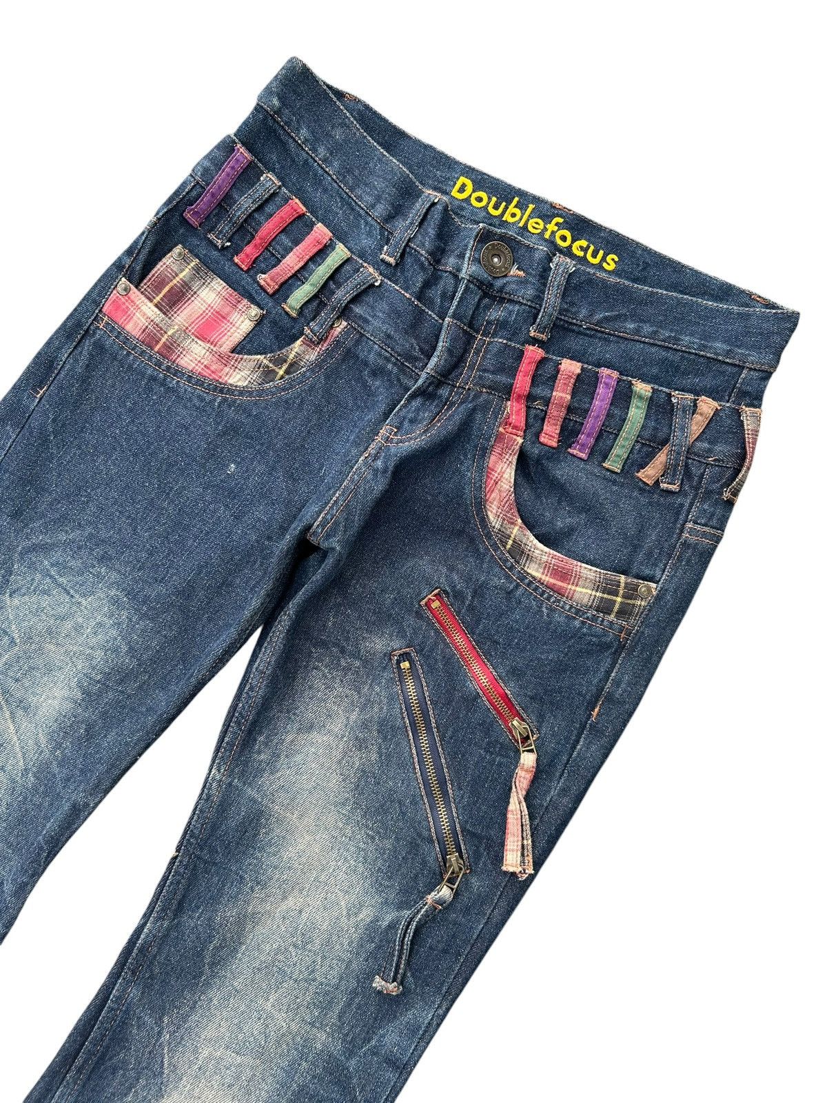 Kapital Flare Double Waist Punk Bondage Japanese Style Denim Jeans Size US 32 / EU 48 - 10 Thumbnail