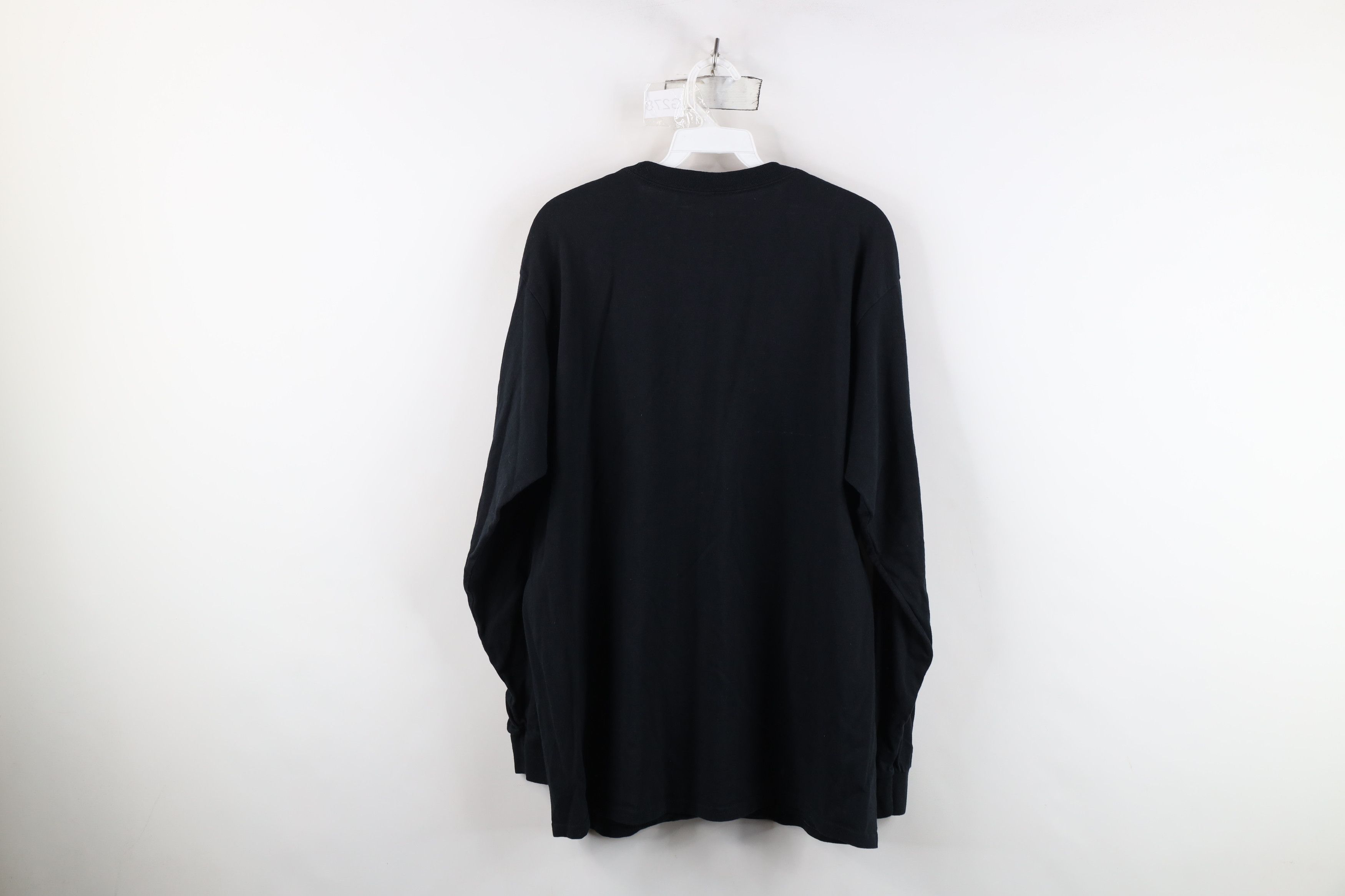 Vintage Vintage 90s Y2K Streetwear Blank Long Sleeve T-Shirt Black Size US L / EU 52-54 / 3 - 12 Thumbnail