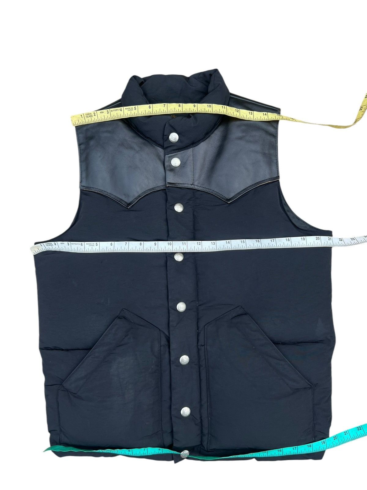 Engineered Garments × Needles × Nepenthes Cootie Productions Japan Down Puffer Western Leather Vest Size US M / EU 48-50 / 2 - 4 Thumbnail