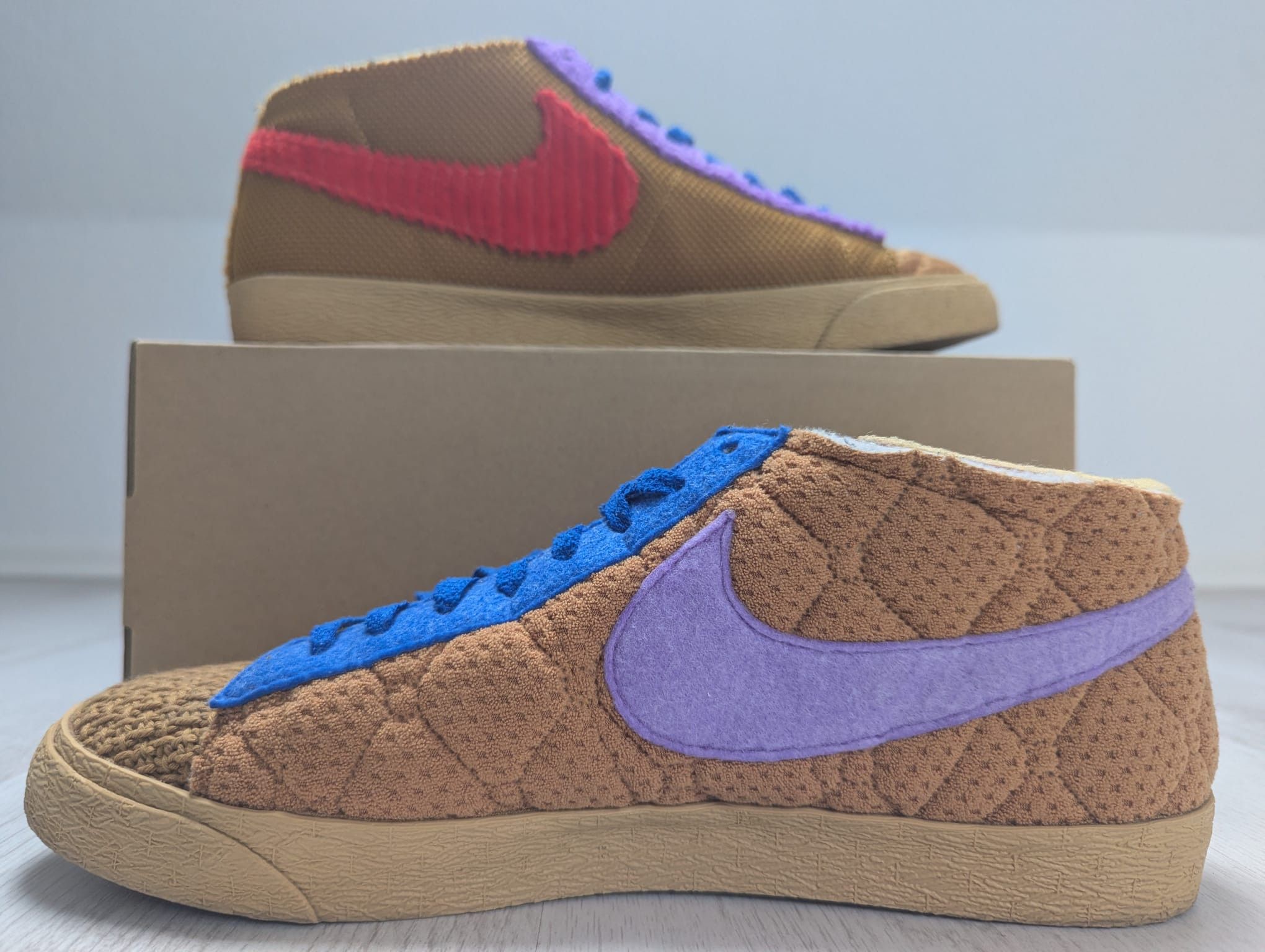 Cactus Plant Flea Market × Nike Nike x Cactus Plant Flea Market You Blazer Mid Beige Red Size US 12 / EU 45 - 2 Thumbnail
