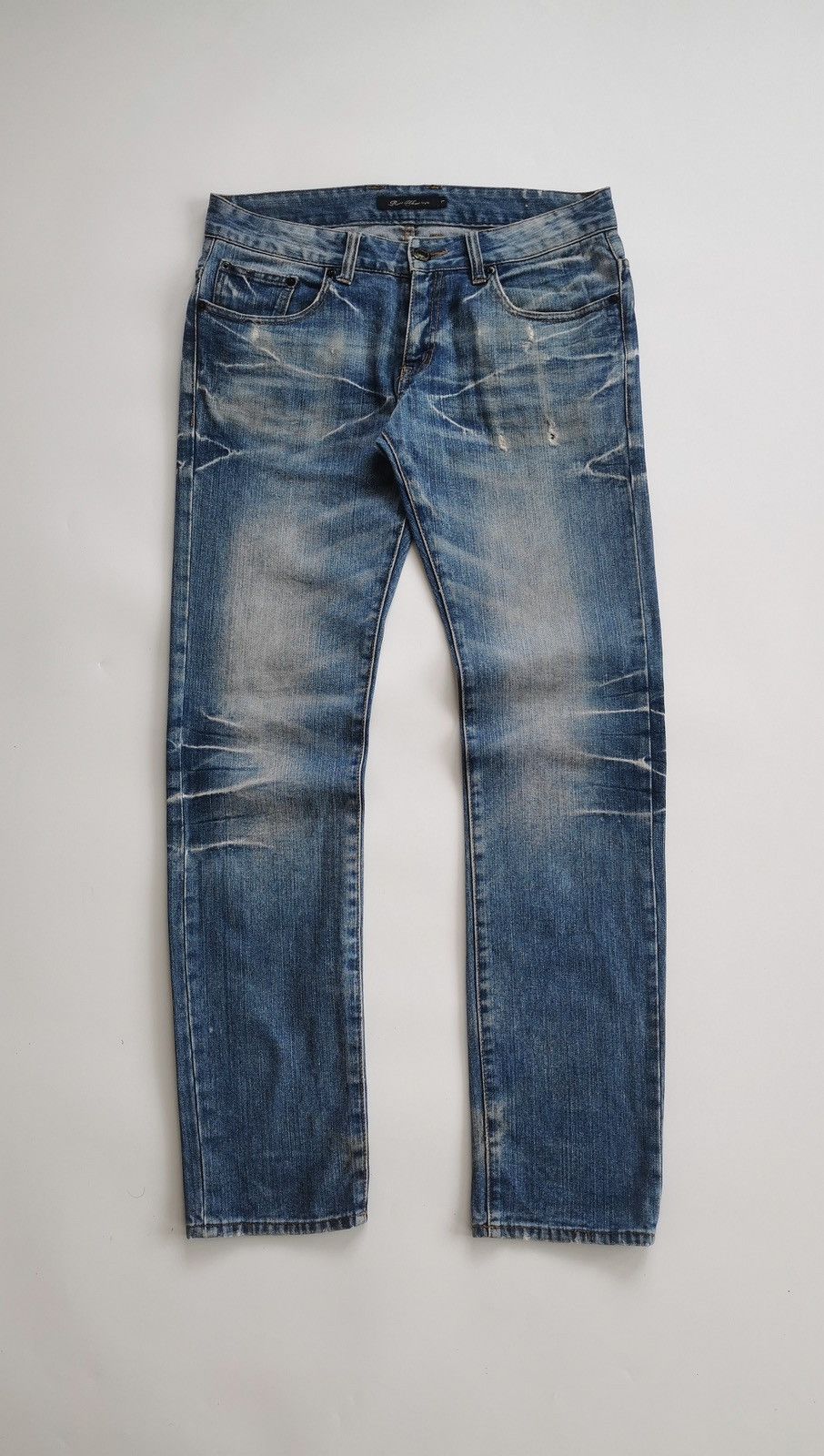 Japanese Brand Root Three Style Japan Zipper Distressed Jeans Size US 34 / EU 50 - 2 Thumbnail