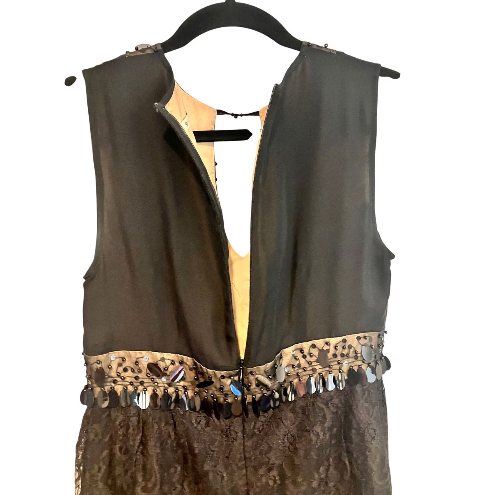 Nanette Lepore Nanette Lepore Blouse Tunic Beaded Silk Black Sleeveless Size 6 Womens Dressy Party/Cocktail Wedding E8 Size M / US 6-8 / IT 42-44 - 6 Thumbnail