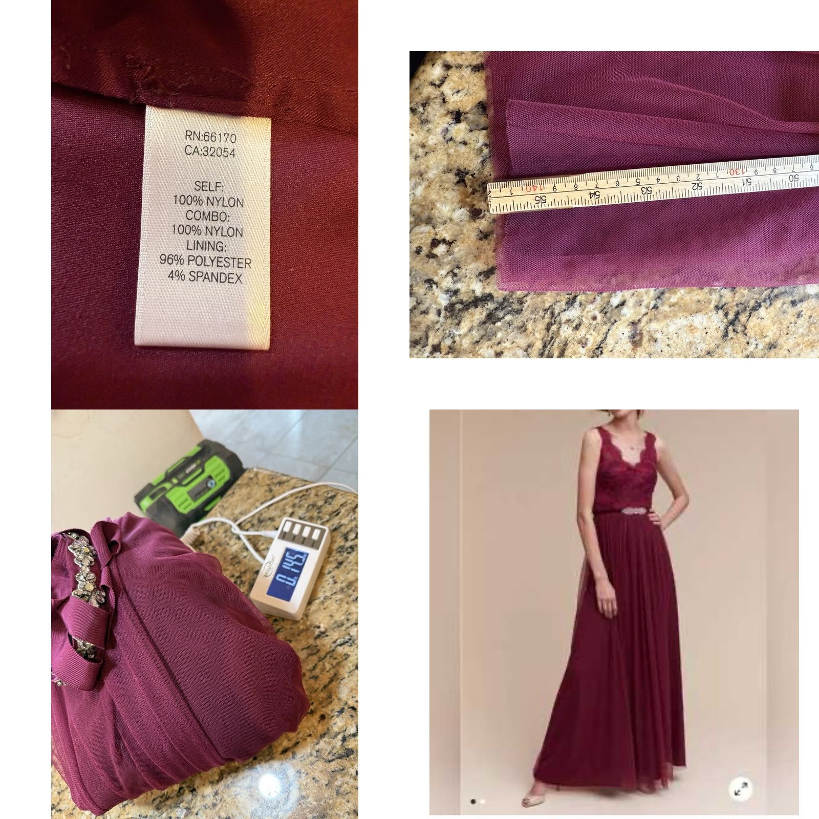 Anthropologie VINTAGE Anthropologie x BHLDN Hitherto Fleur maxi Dress gown wine wedding guest Size 0 Sleeveless Red Wedding Womens Ballet Size XS / US 0-2 / IT 36-38 - 8 Thumbnail