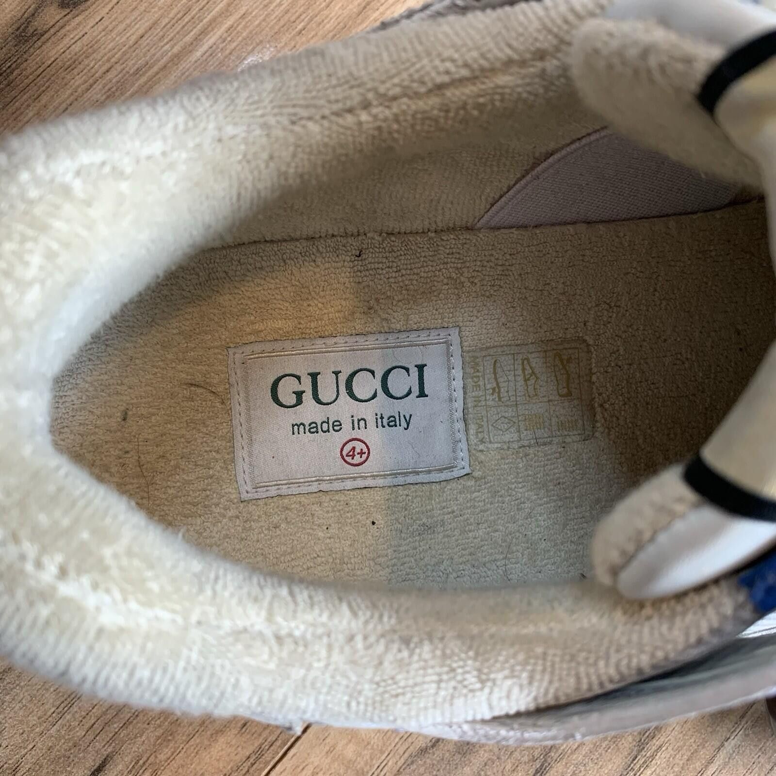 Gucci Gucci Ultrapace Leather Sneakers White Blue Size 7.5 US Mens Size US 7.5 / EU 40-41 - 6 Thumbnail
