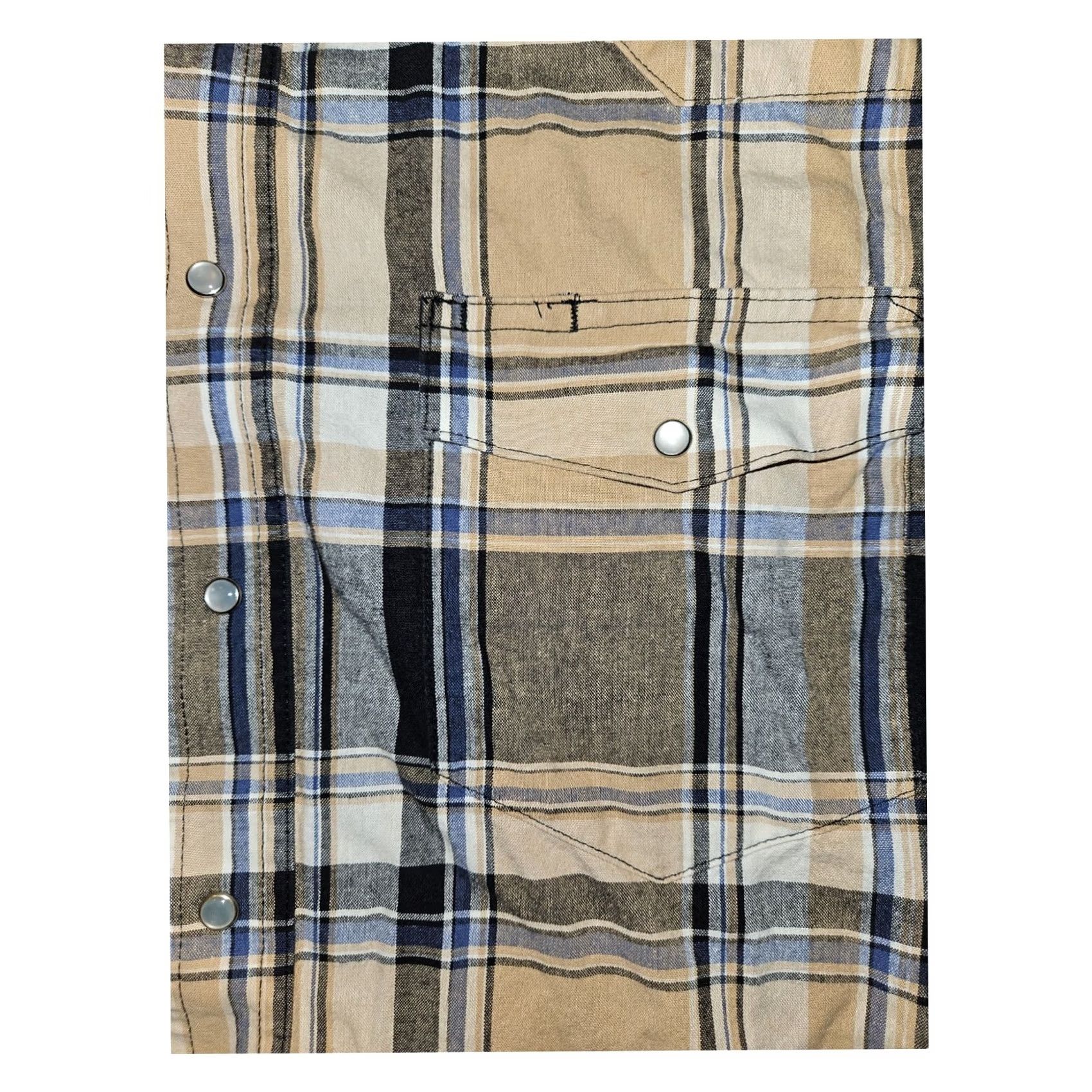 Wrangler Wrangler Western Shirt Large Plaid Cowboy Pearl Snap Short Sleeve Men's Size US L / EU 52-54 / 3 - 5 Thumbnail