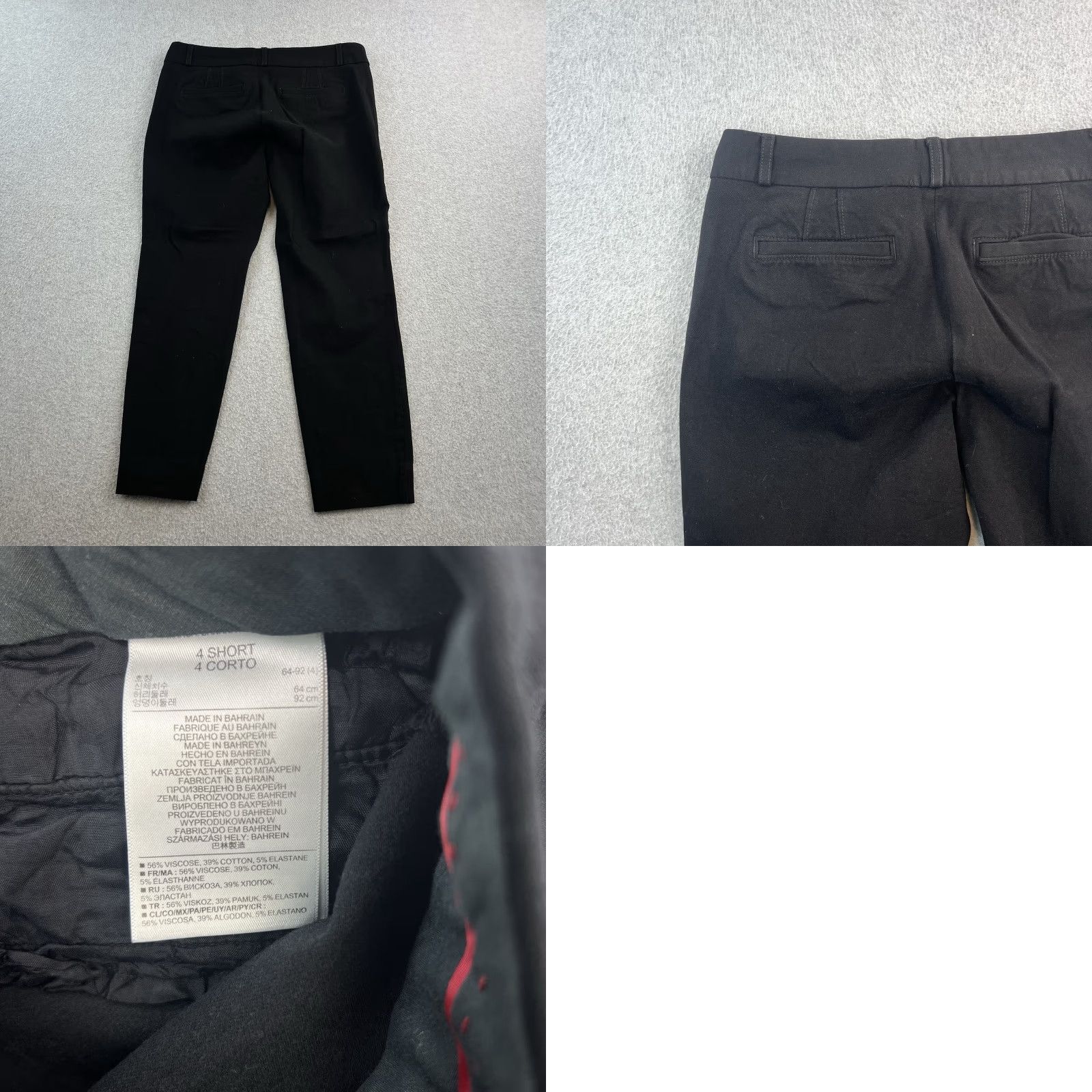 Banana Republic Banana Republic Sloan Pants Womens 4S Short Black Ankle Mid Rise Trousers Pants Size 27" / US 4 / IT 40 - 9 Thumbnail