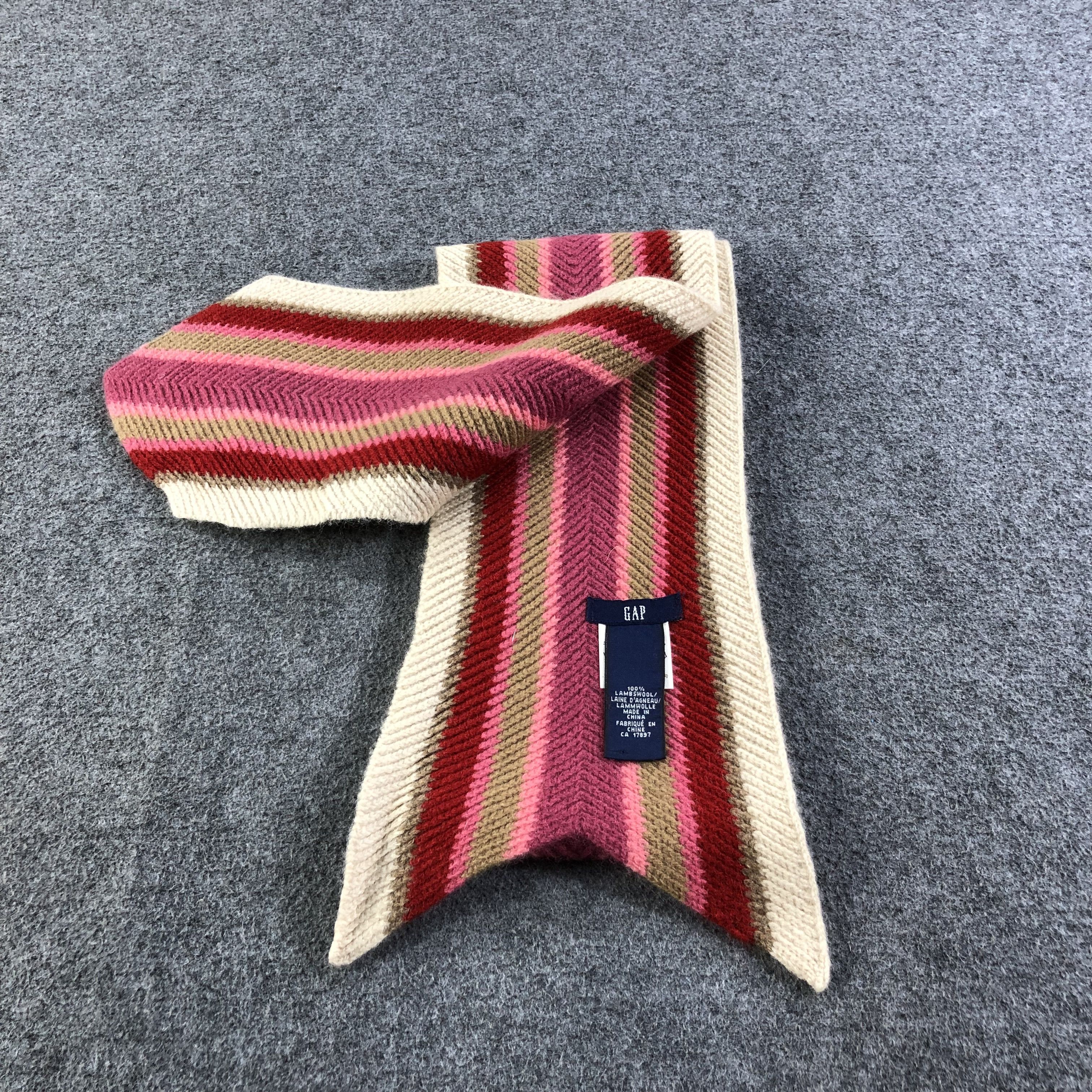 Gap GAP Striped Wool Scarf Muffler V1300 Size ONE SIZE - 4 Thumbnail
