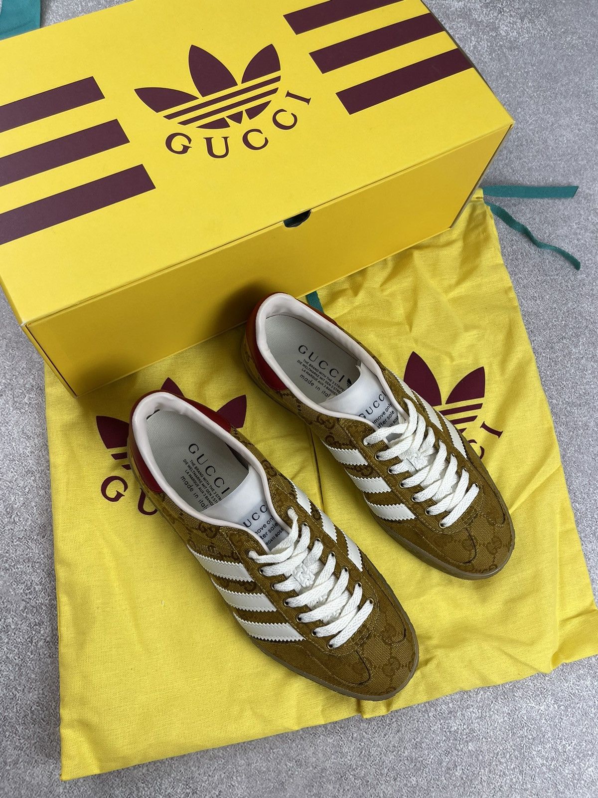 Adidas x Gucci Gazelle GG Monogram Sneakers Size US