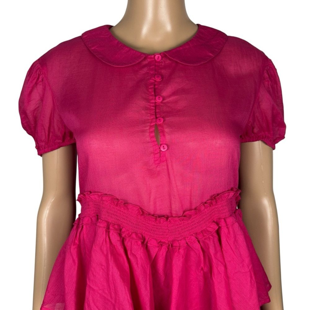 Other New Kimchi Blue Maria Collared Pink Cotton Mini Dress Size Size XS / US 0-2 / IT 36-38 - 9 Thumbnail