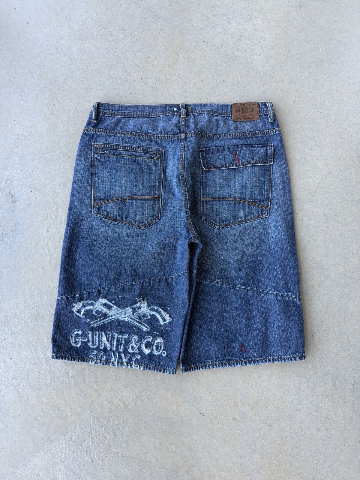 G-Unit Vintage Y2K G Unit Denim NYC Baggy Denim Shorts Size US 40 / EU 56 - 1 Thumbnail