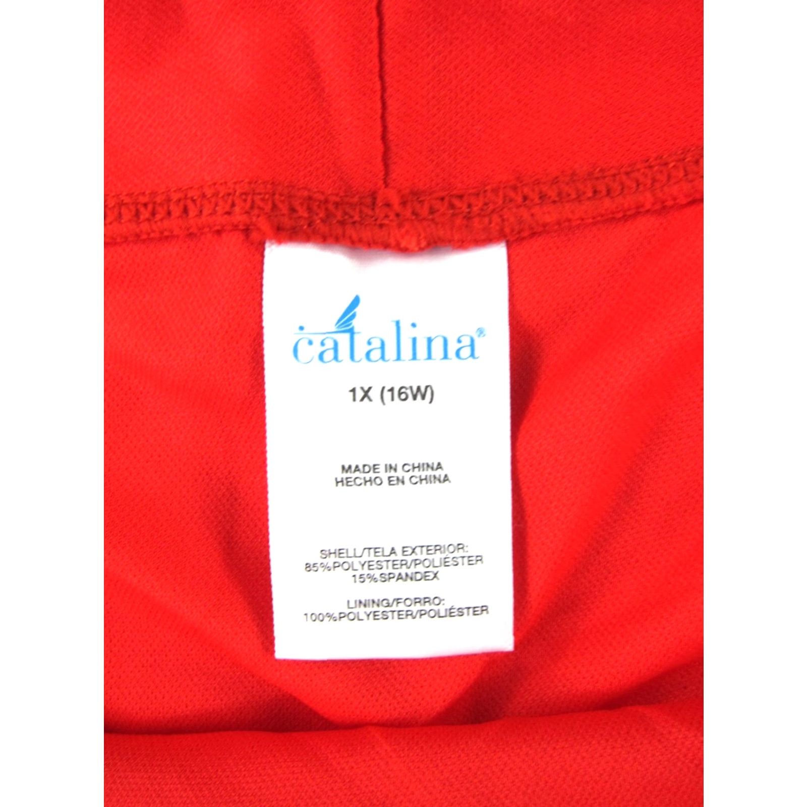 Catalina NWT Catalina Swimwear Orange Sizzle Lined Solid Tricot Swim Short Women 1X-16 Size 40" / US 18 - 3 Thumbnail