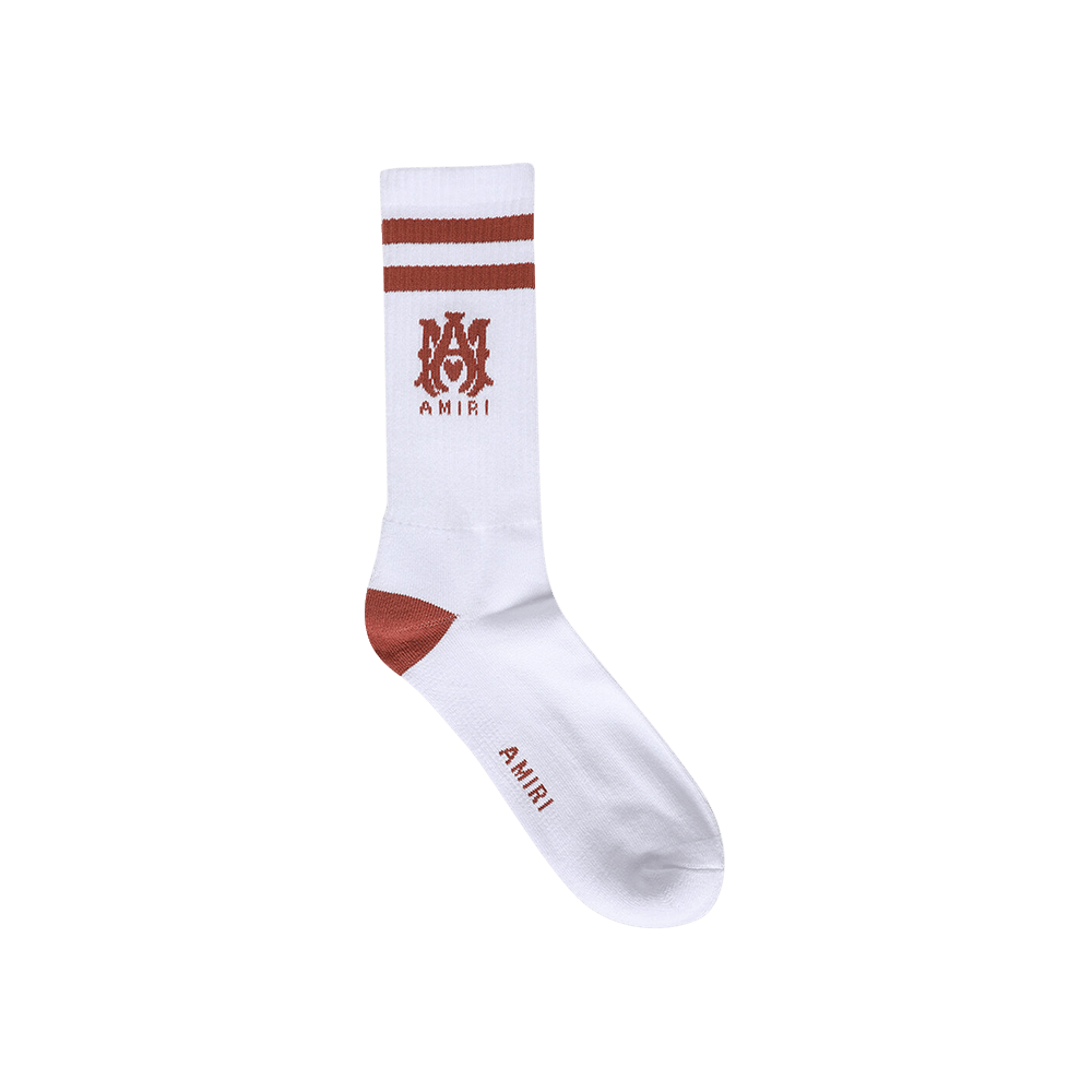 Amiri o1gr1nt0426 Size: 45-46 / MA Stripe Socks in White/Cork Size ONE SIZE - 1 Preview