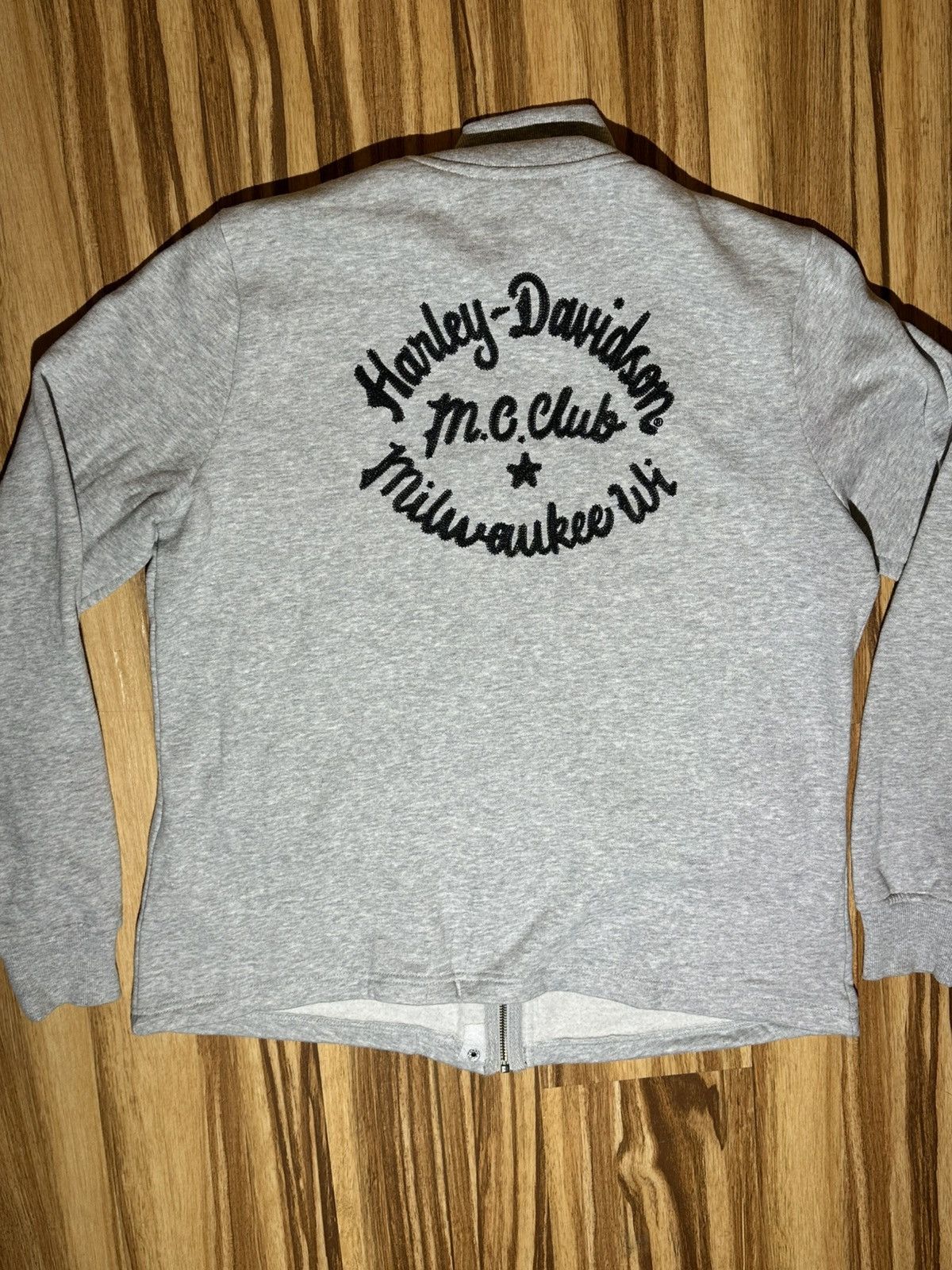 Harley Davidson Harley-Davidson Milwaukee M.C Club Light Gray Zip-Up Jacket Size XL / US 12-14 / IT 48-50 - 7 Thumbnail