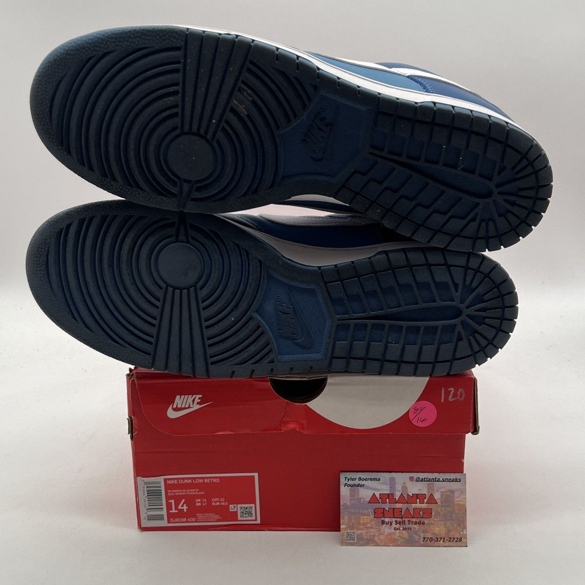 Nike Nike dunk low dark Marina blue Size US 14 / EU 47 - 4 Thumbnail