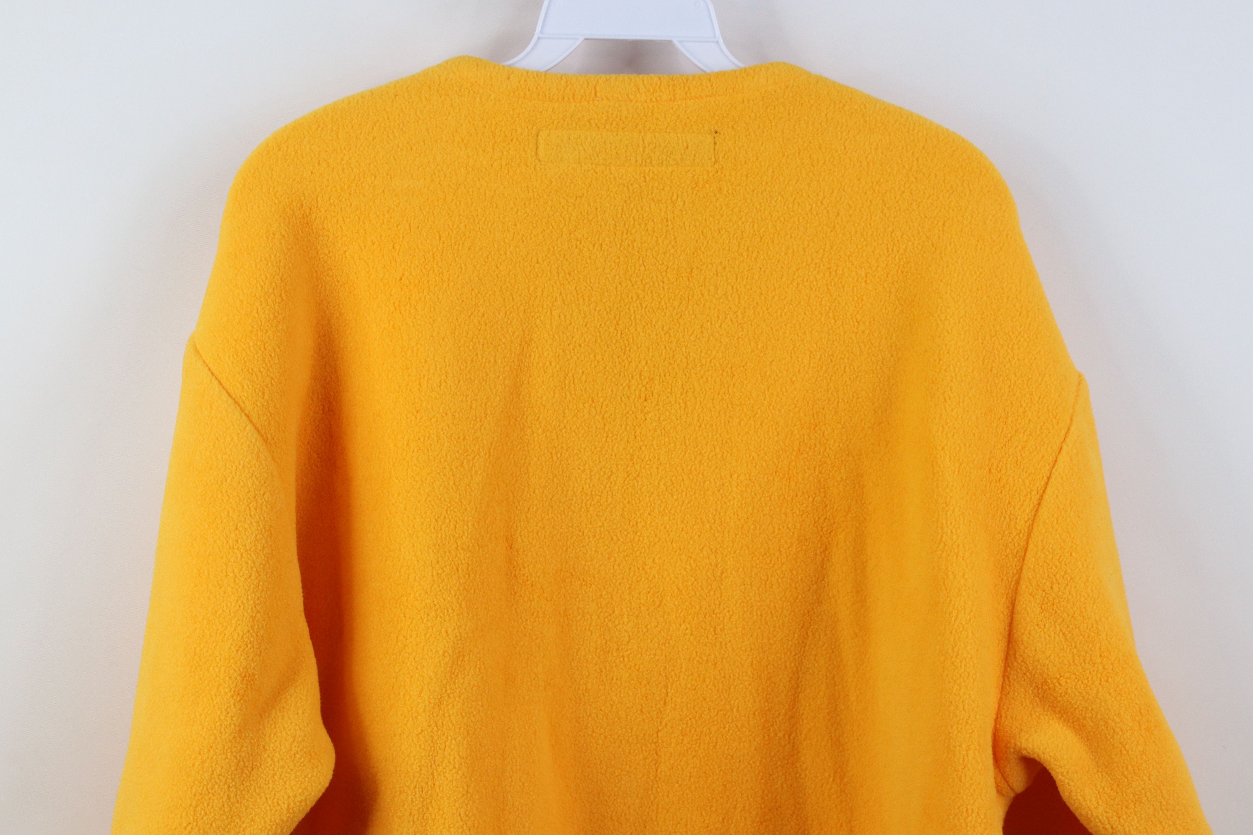 Vintage Vintage 90s Streetwear Fleece V-Neck Sweater Yellow USA Size US S / EU 44-46 / 1 - 11 Thumbnail