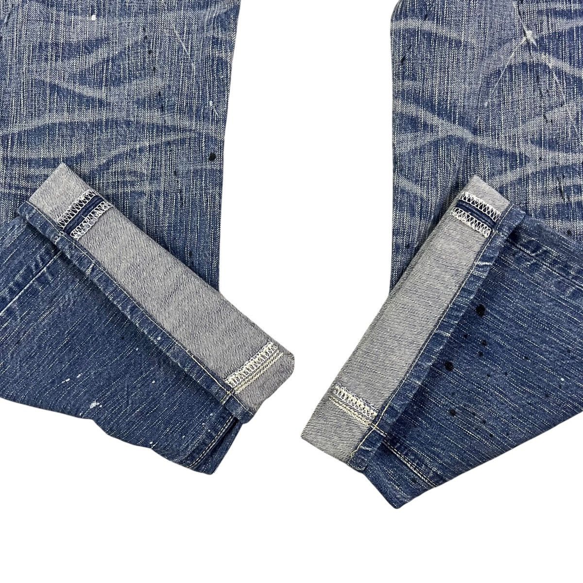 Edwin × Japanese Brand EDWIN 503 BLUE TRIP DISTRESSED PAINTED JEANS Size US 37 - 11 Thumbnail